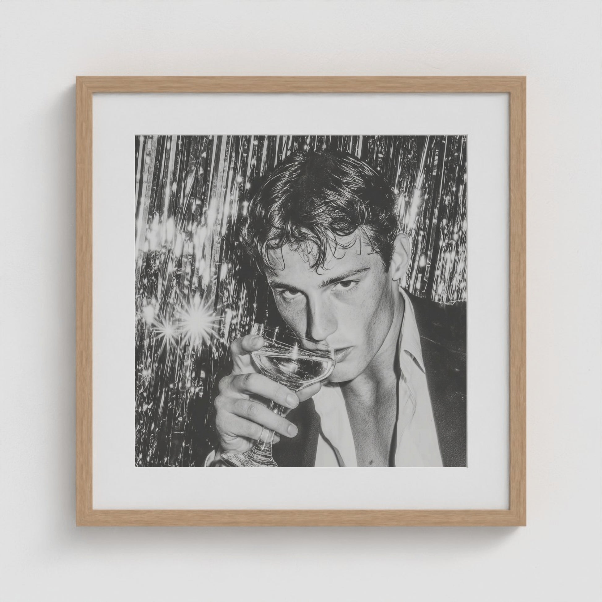 Donnie Disco 20x20 Natural Square Box Frame