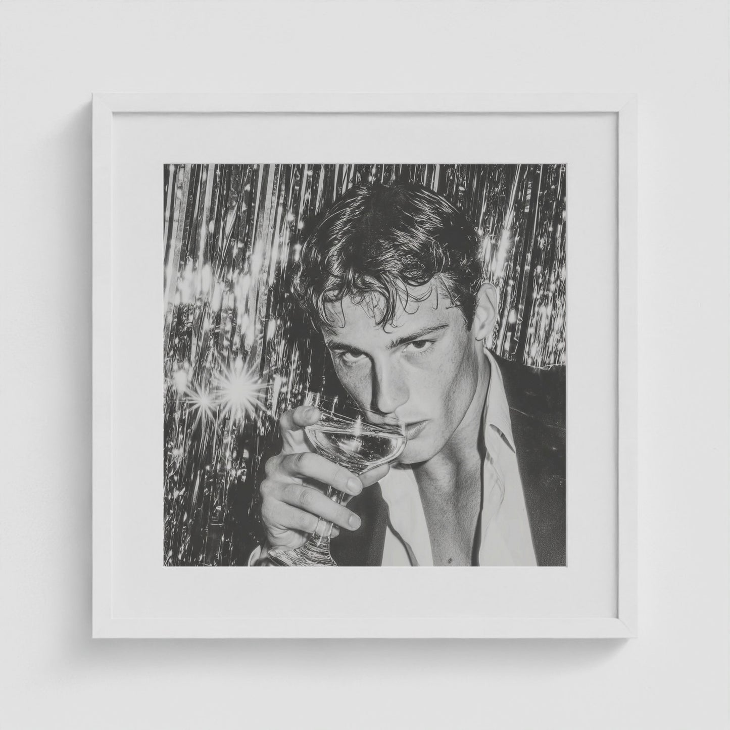 Donnie Disco 20x20 White Square Box Frame