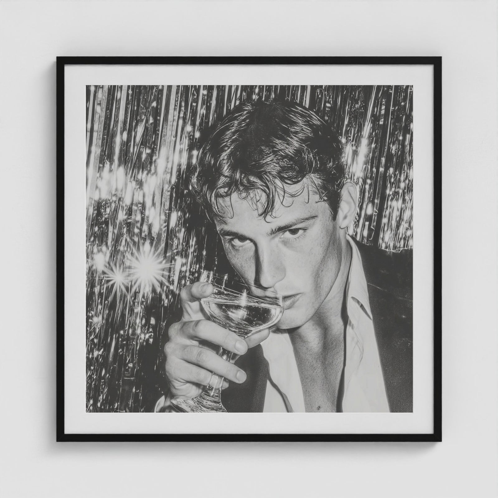 Donnie Disco 36x36 Black Square Box Frame