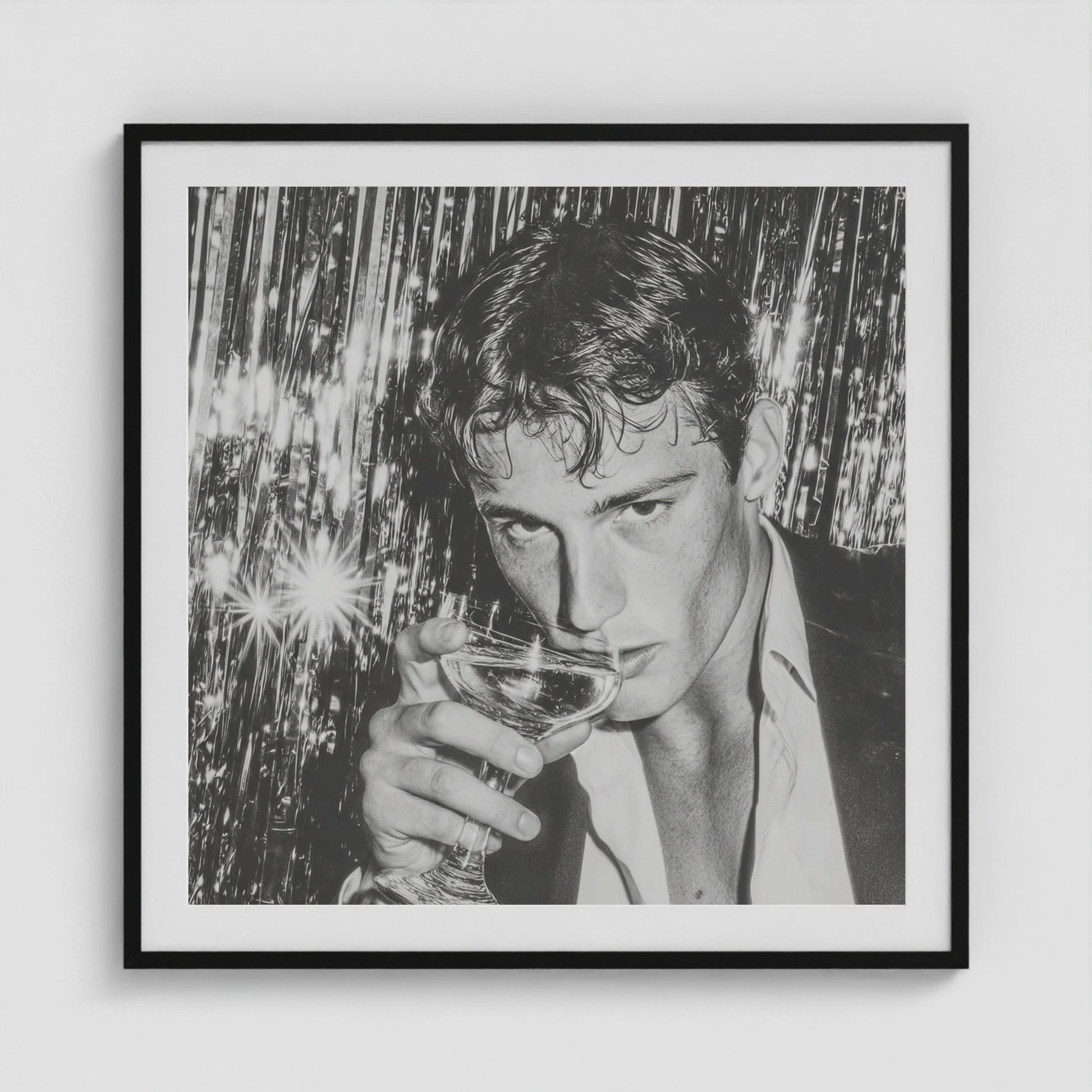 Donnie Disco 36x36 Black Square Box Frame