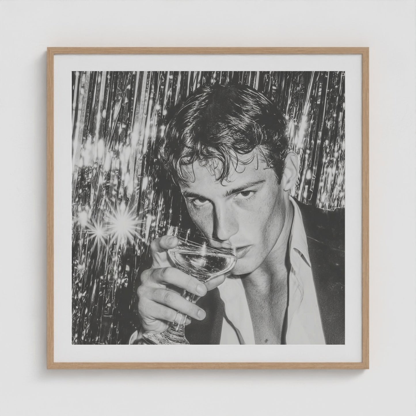 Donnie Disco 36x36 Natural Square Box Frame