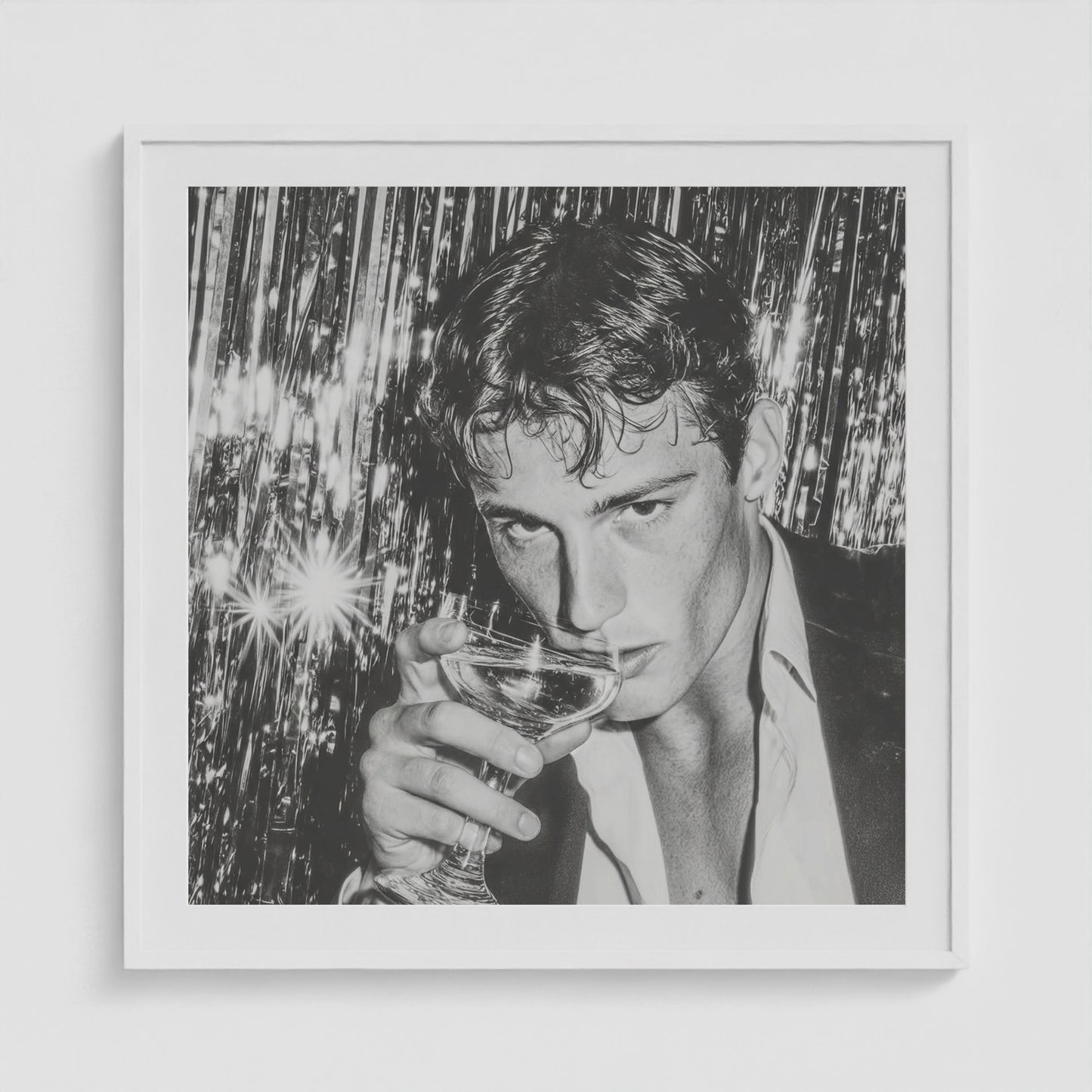 Donnie Disco 36x36 White Square Box Frame