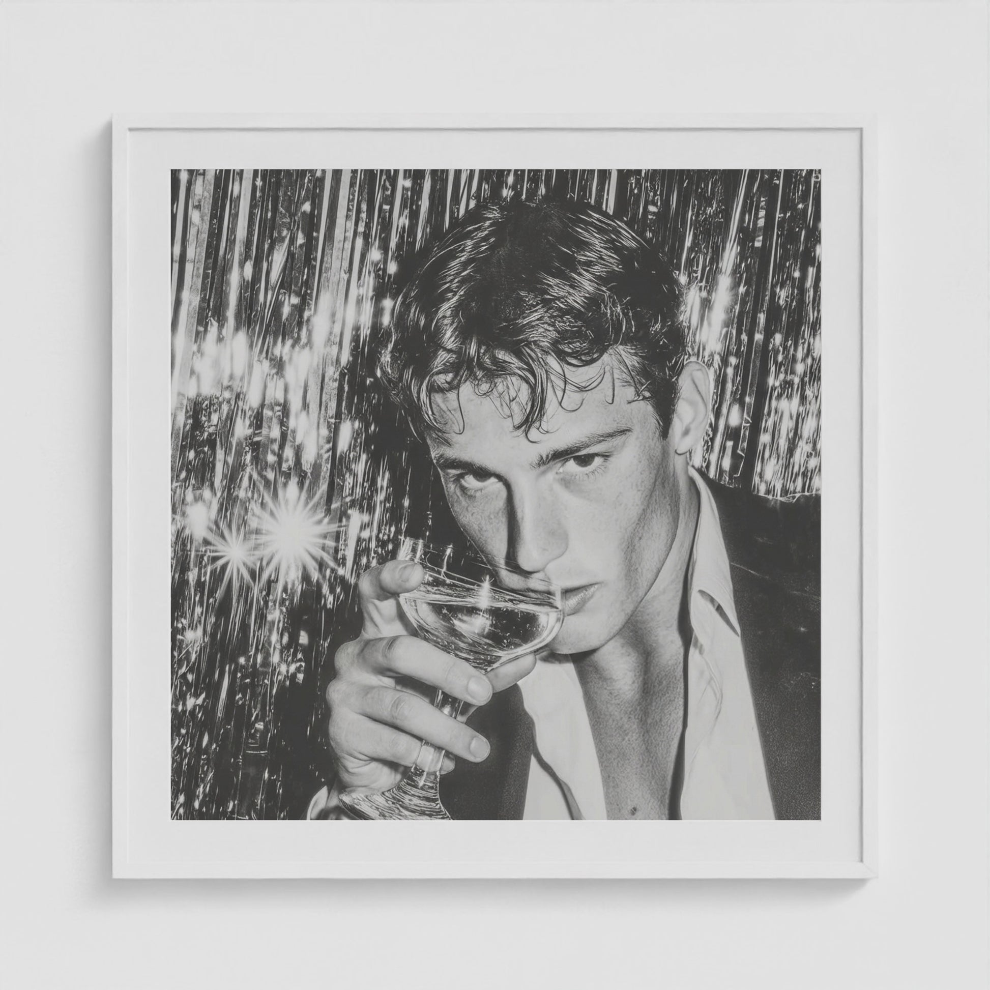Donnie Disco 36x36 White Square Box Frame