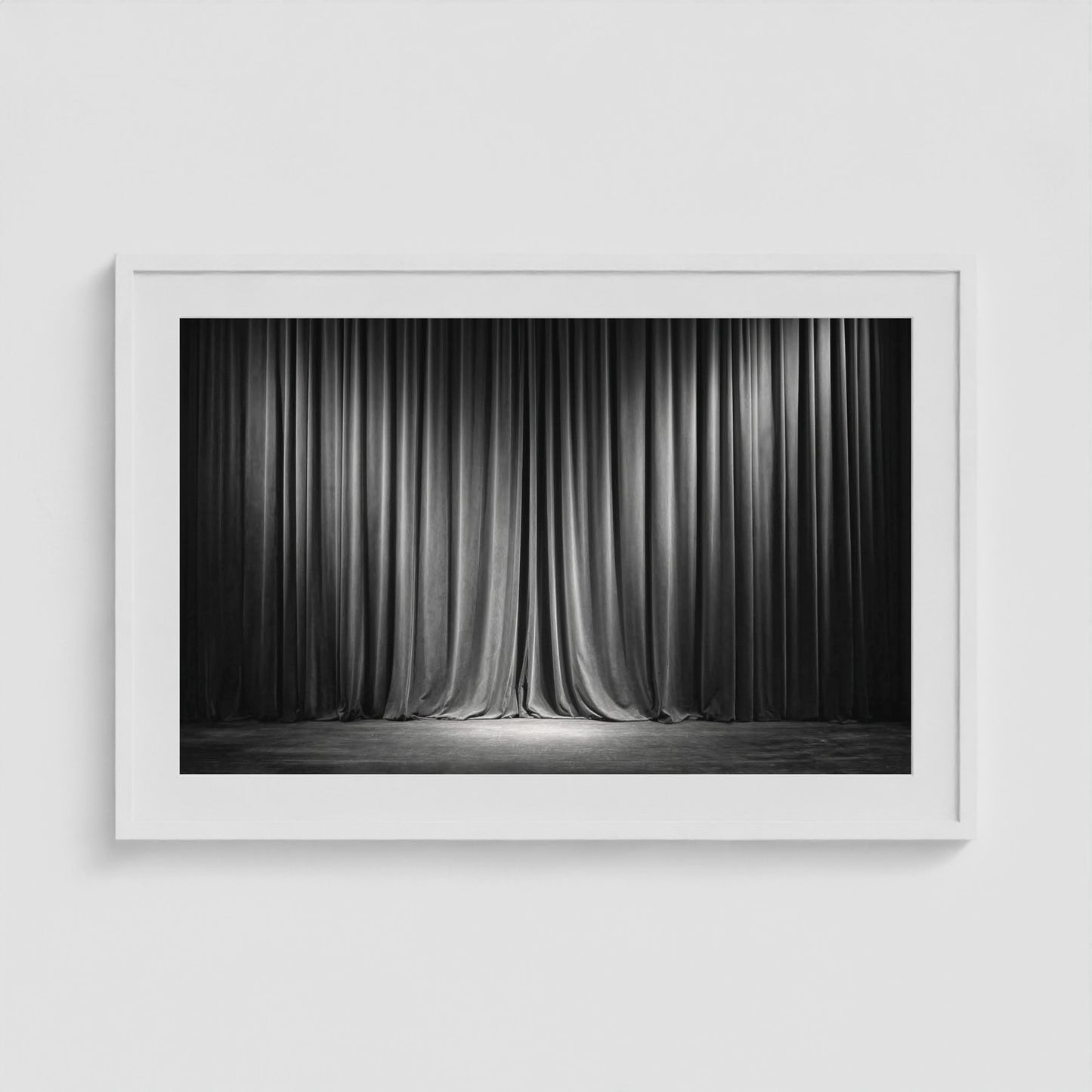 Drama 36x24 White Landscape Box Frame