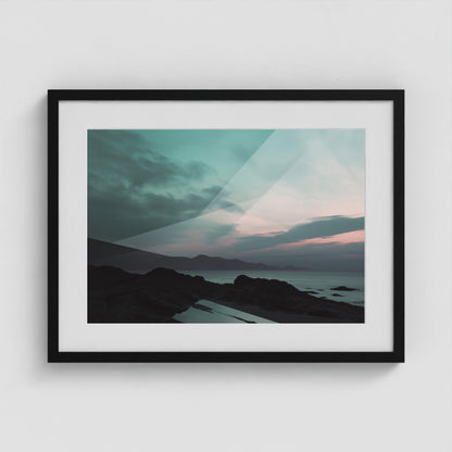 Dreamy Shore 24x18 Black Landscape Box Frame