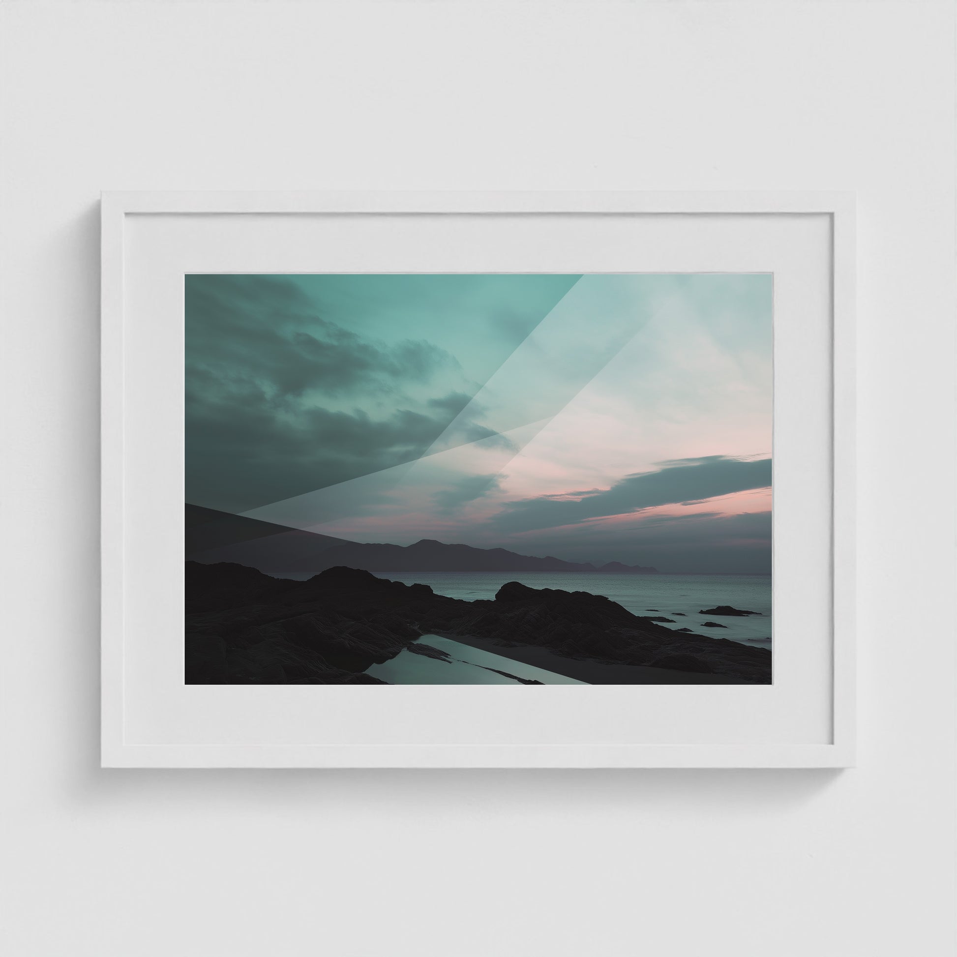 Dreamy Shore 24x18 White Landscape Box Frame