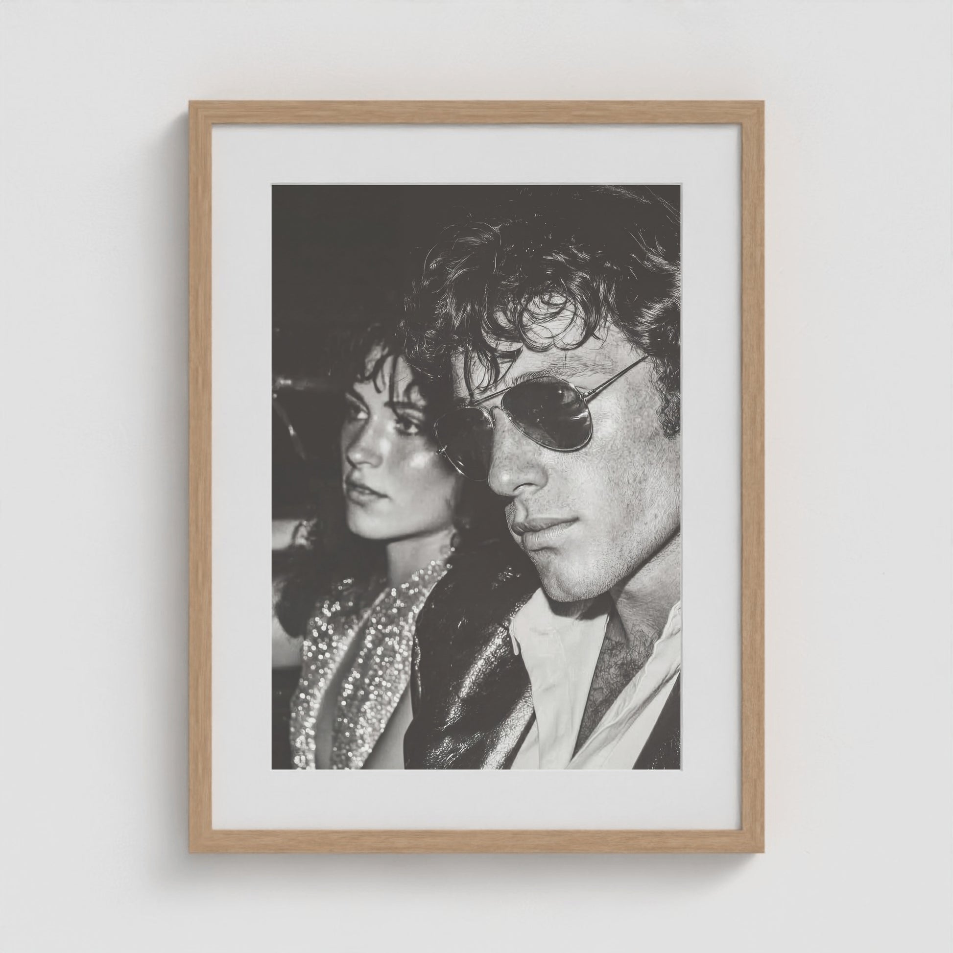 Dual Portrait in Monochrome Tones 18x24 Natural Portrait Box Frame
