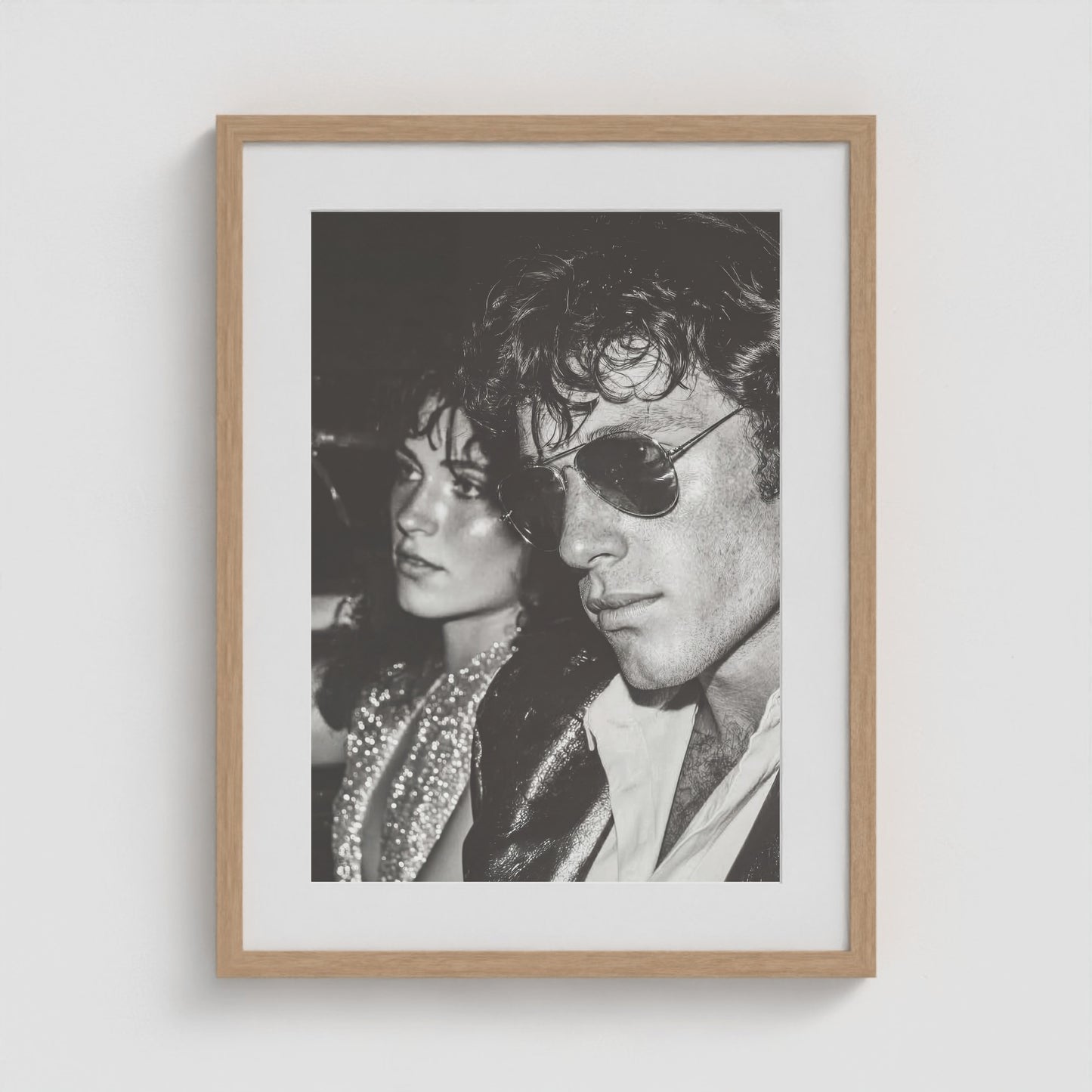 Dual Portrait in Monochrome Tones 18x24 Natural Portrait Box Frame