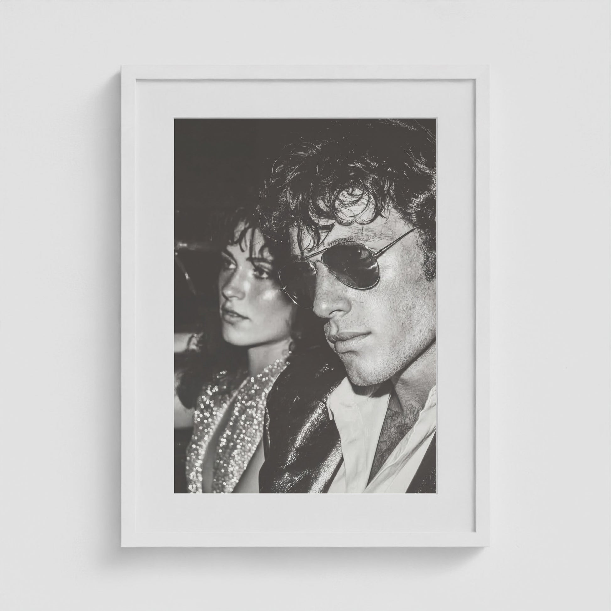Dual Portrait in Monochrome Tones 18x24 White Portrait Box Frame