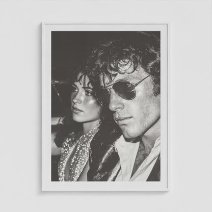Dual Portrait in Monochrome Tones 36x48 White Portrait Box Frame