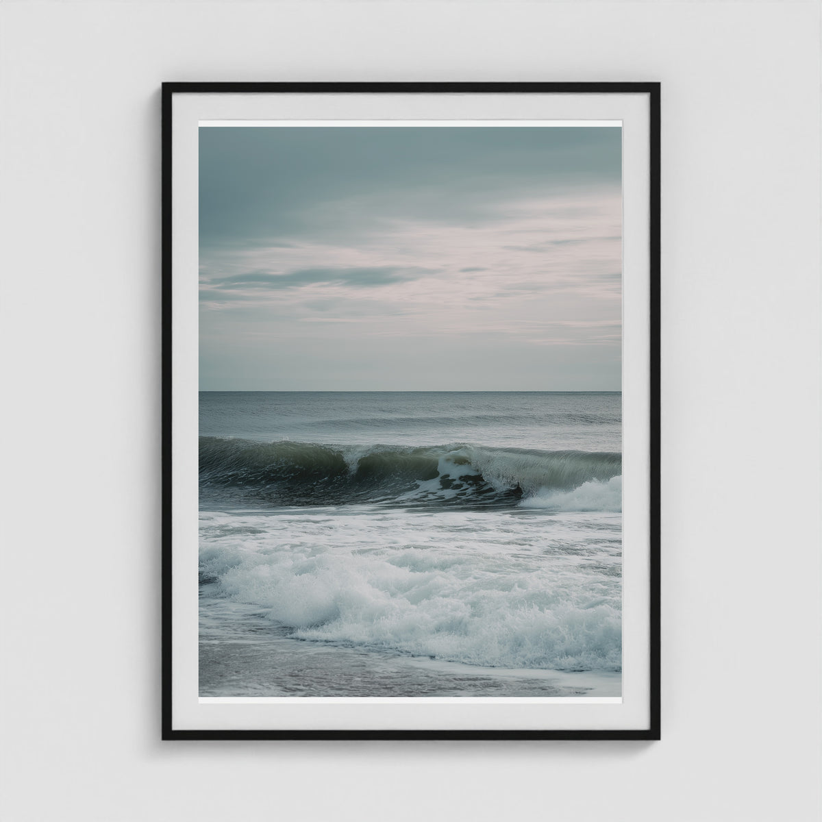East Coast Wave 36x48 Black Portrait Box Frame