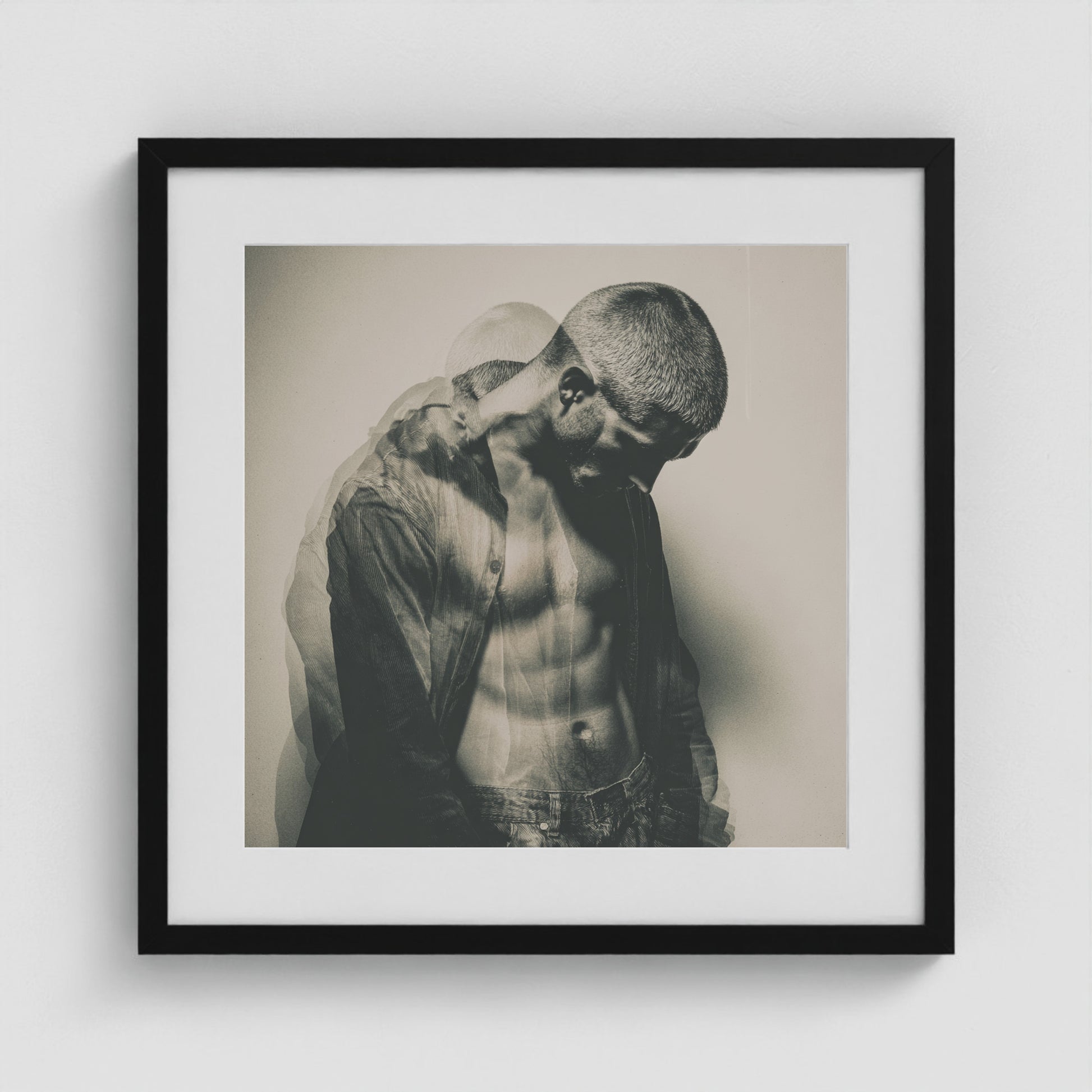 Echoes of a Figure 20x20 Black Square Box Frame