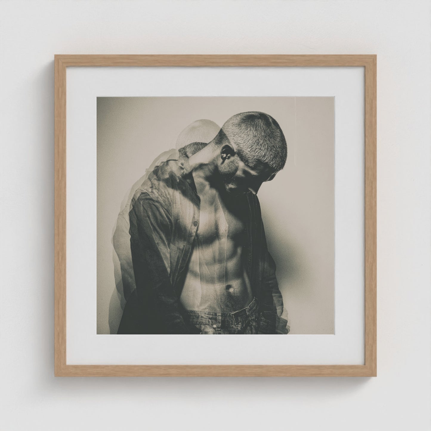Echoes of a Figure 20x20 Natural Square Box Frame