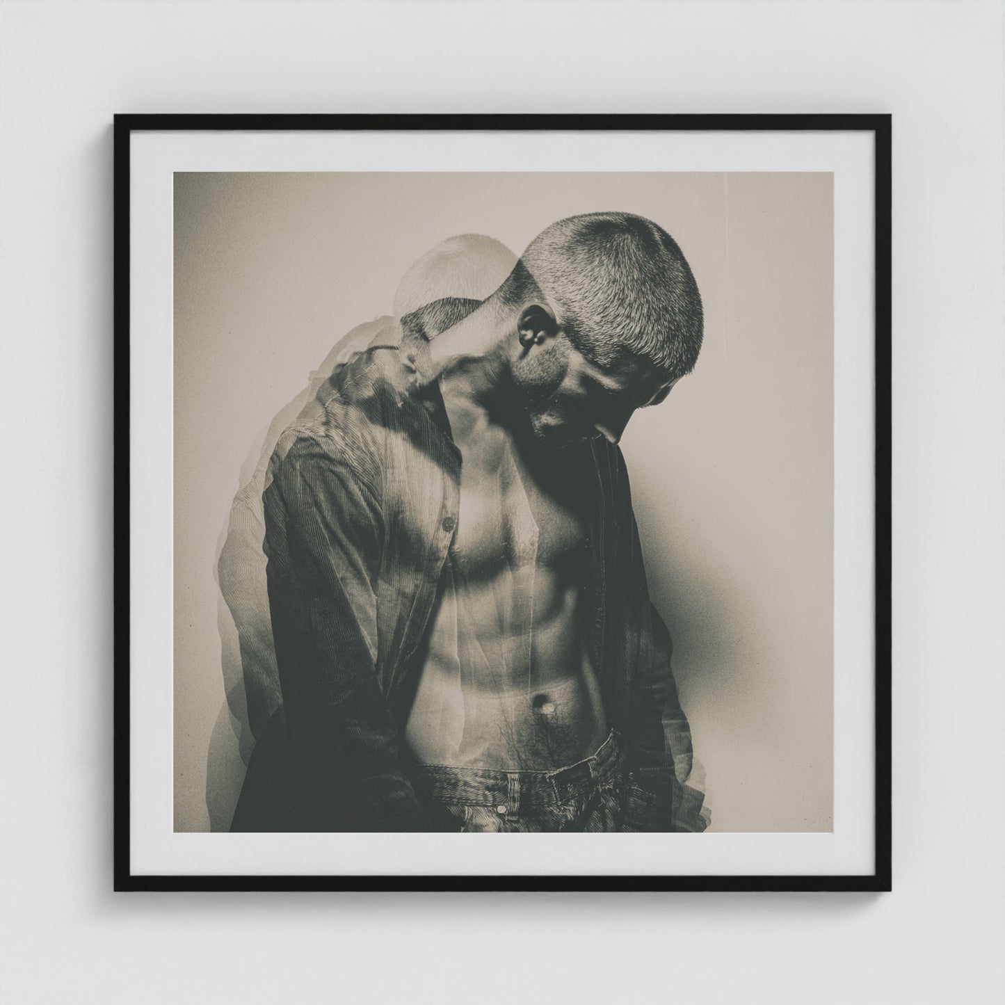 Echoes of a Figure 36x36 Black Square Box Frame