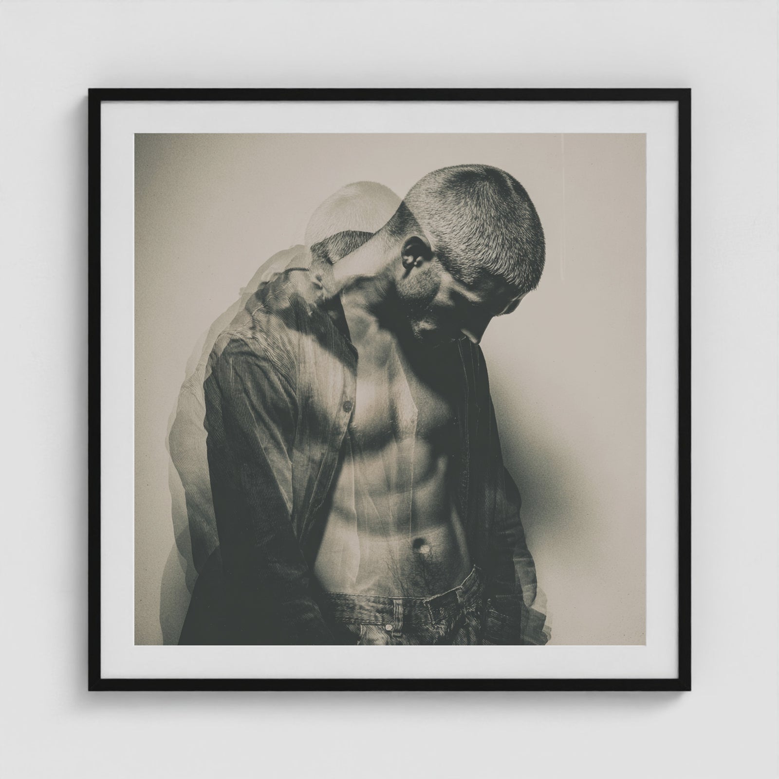 Echoes of a Figure 36x36 Black Square Box Frame