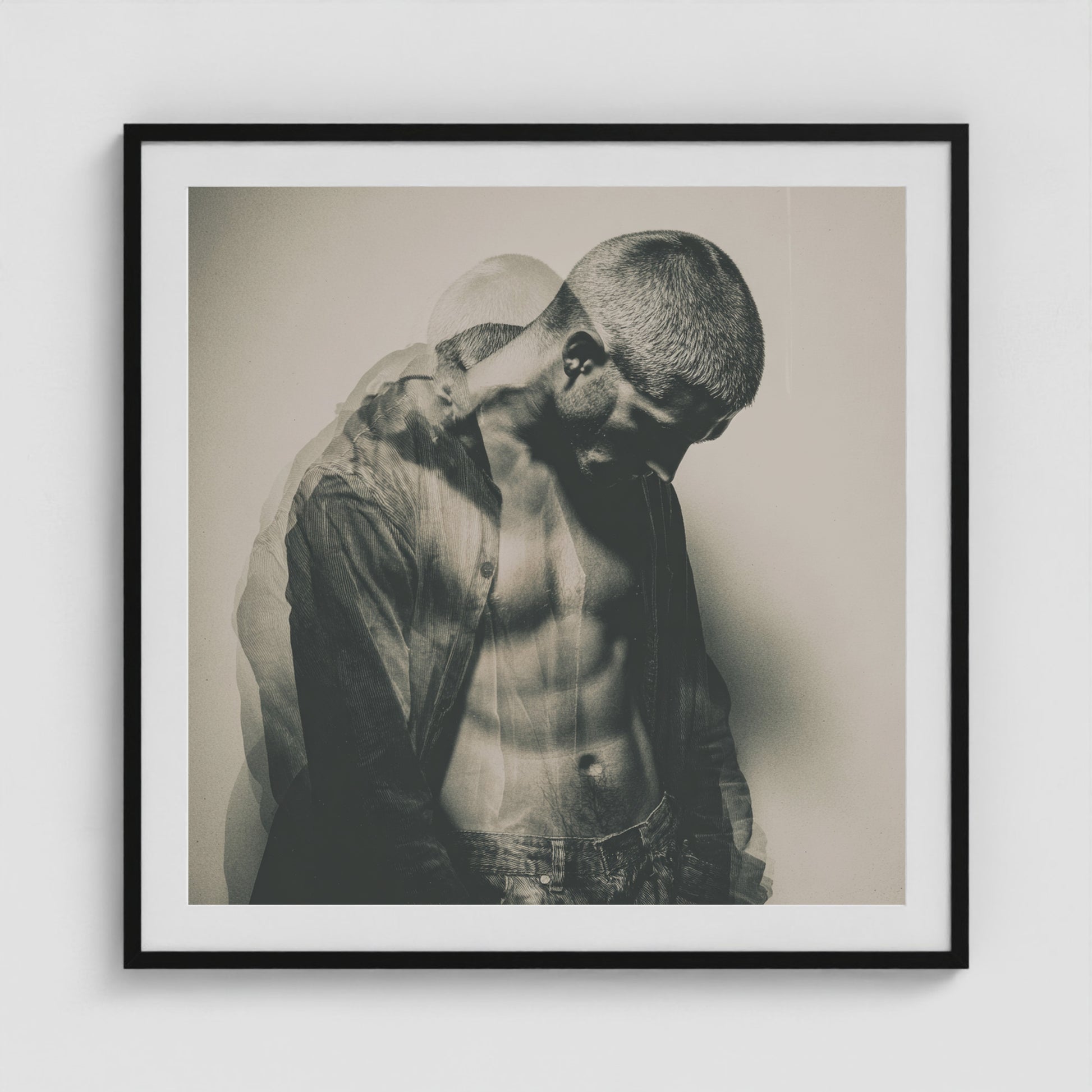 Echoes of a Figure 36x36 Black Square Box Frame