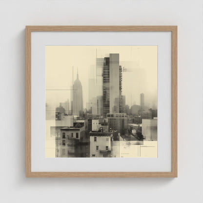 Empire State Overlay 20x20 Natural Square Box Frame