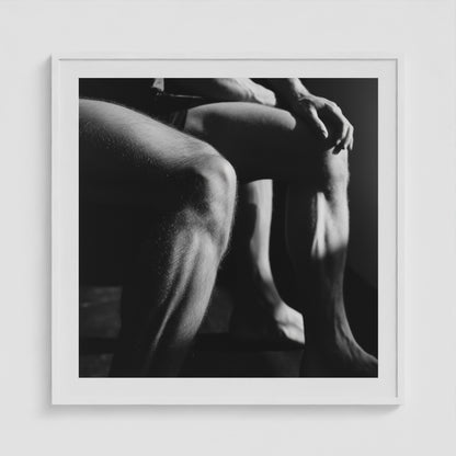 Entwined Legs 36x36 White Square Box Frame