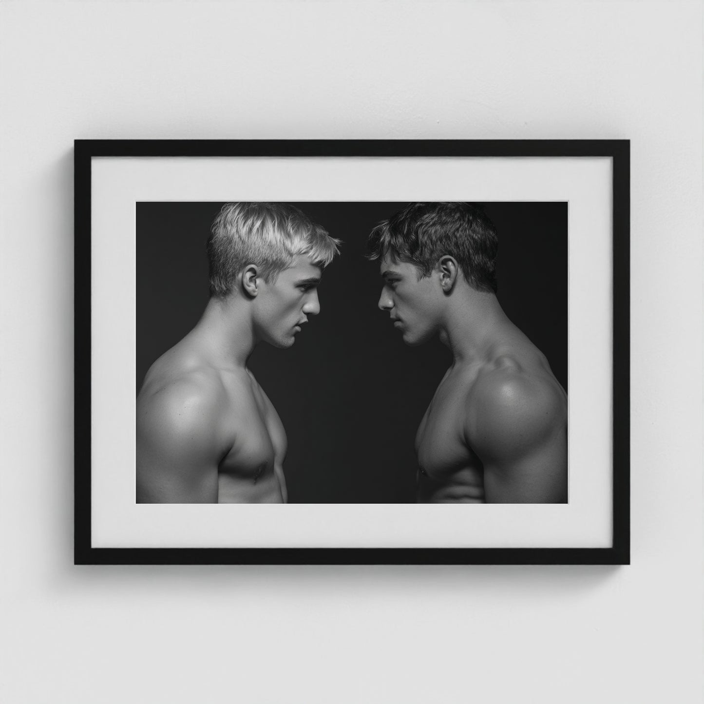 Face Off 24x18 Black Landscape Box Frame