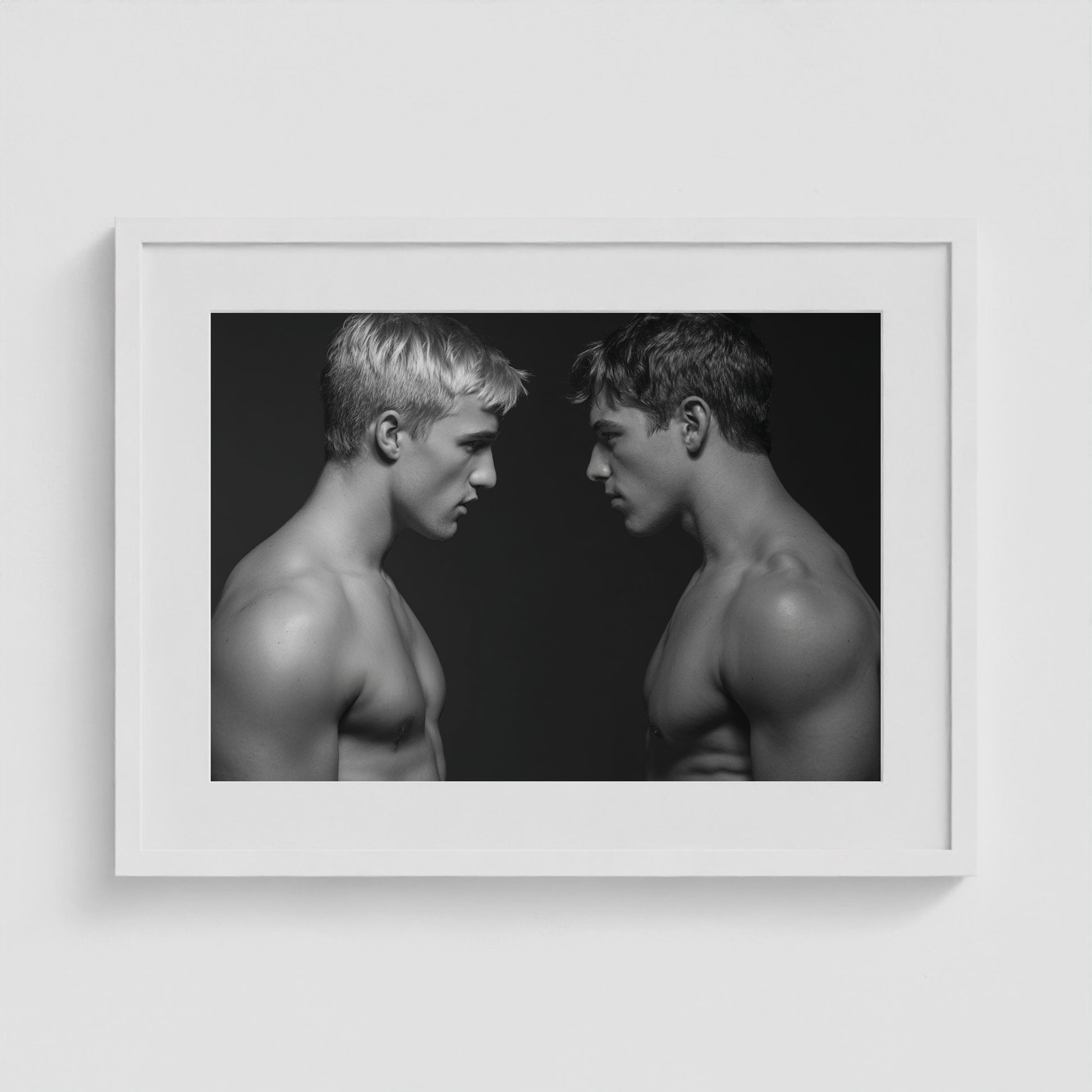 Face Off 24x18 White Landscape Box Frame