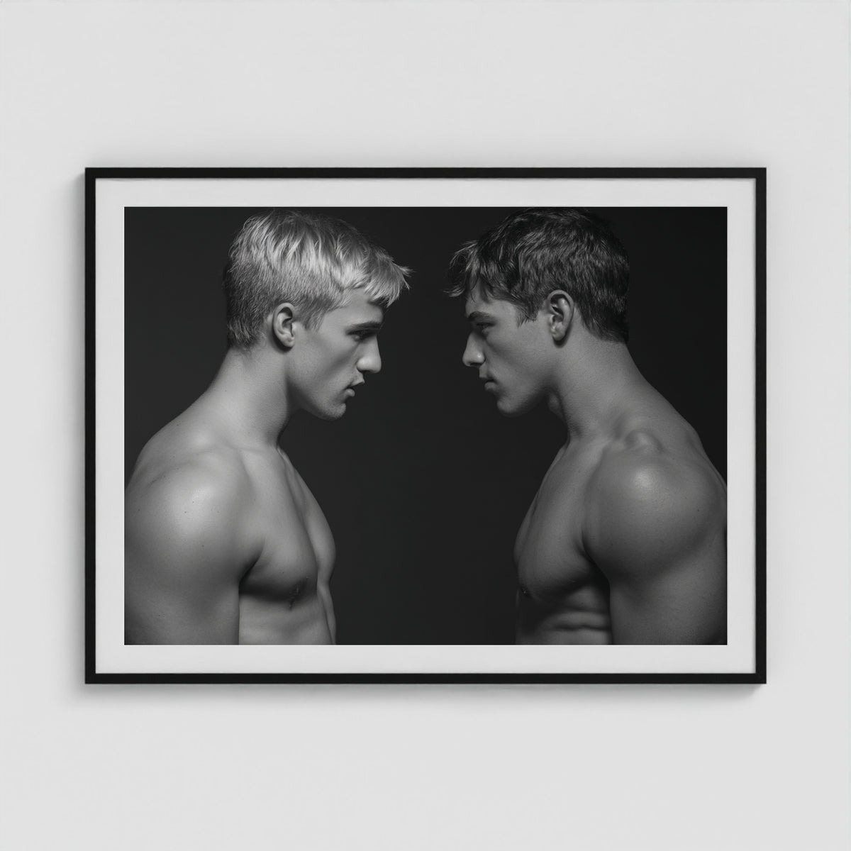 Face Off 48x36 Black Landscape Box Frame