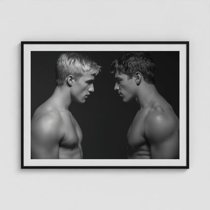 Face Off 48x36 Black Landscape Box Frame
