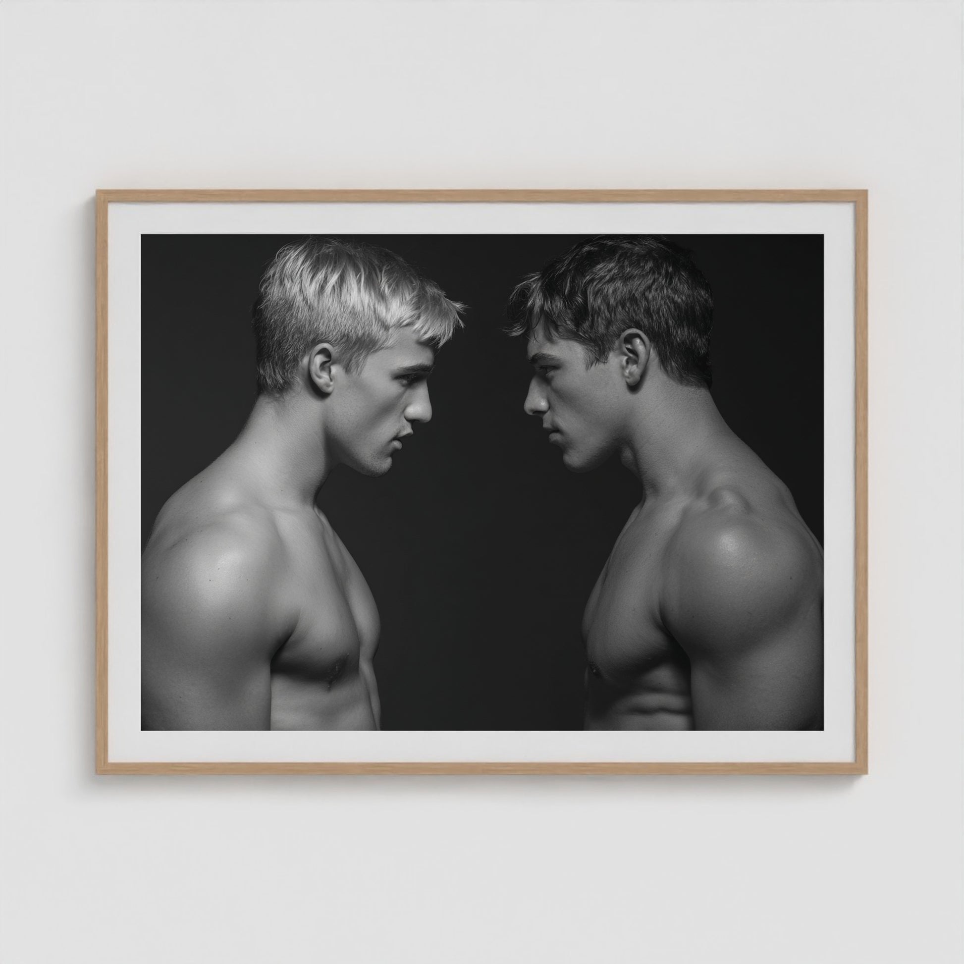 Face Off 48x36 Natural Landscape Box Frame