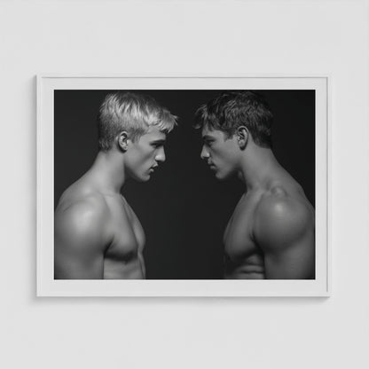 Face Off 48x36 White Landscape Box Frame