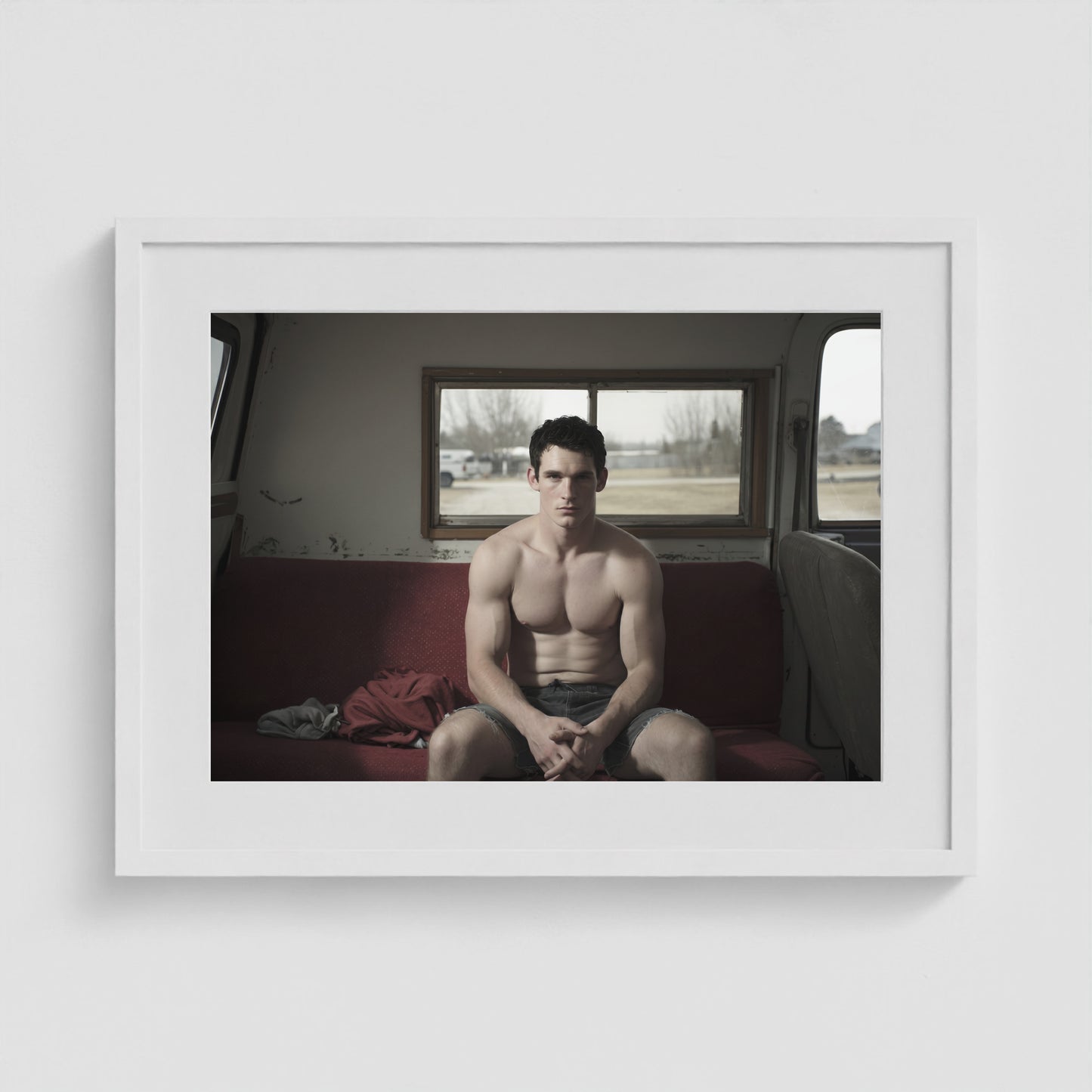 Farm Boy 24x18 White Landscape Box Frame