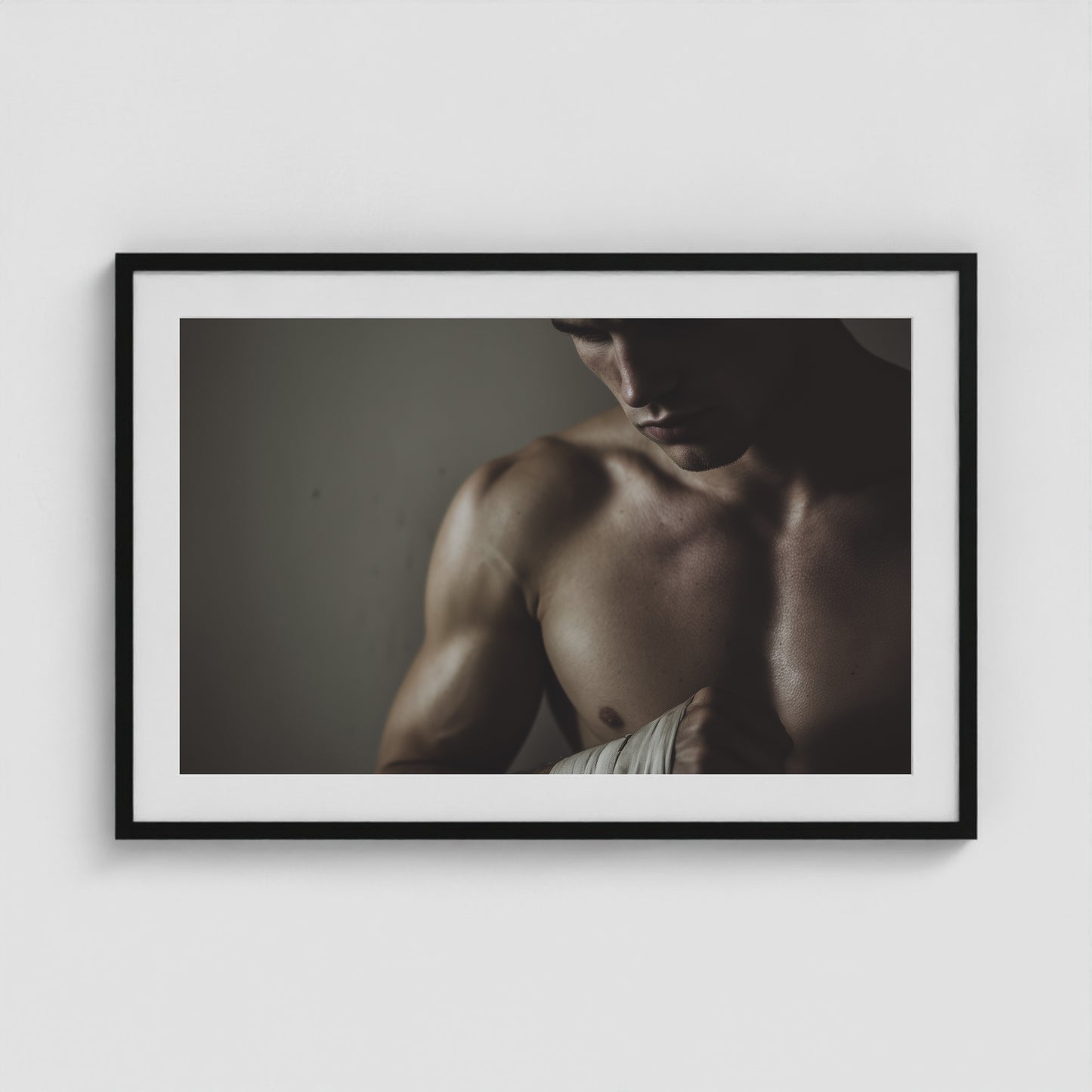 Fighter 36x24 Black Landscape Box Frame