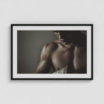 Fighter 36x24 Black Landscape Box Frame