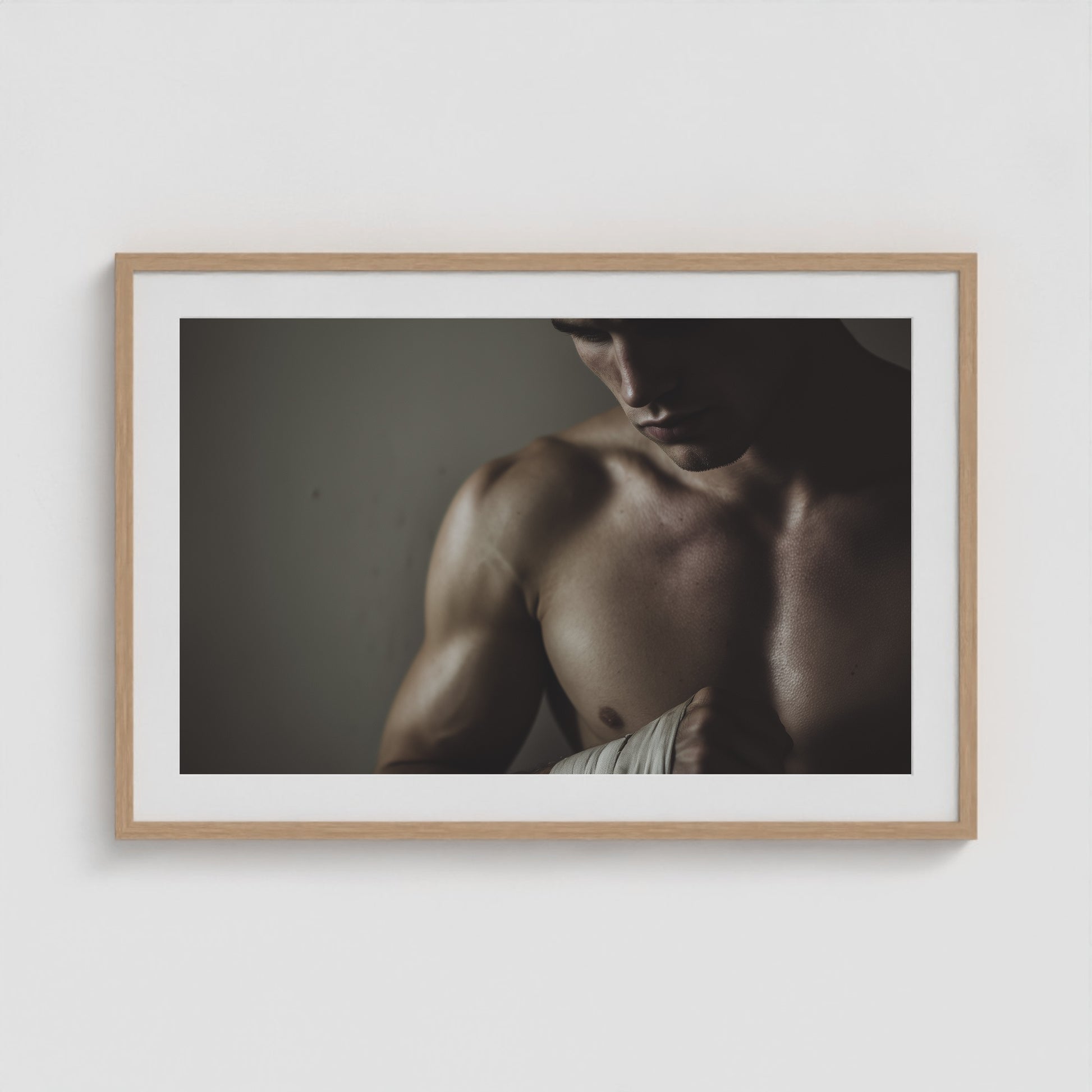 Fighter 36x24 Natural Landscape Box Frame