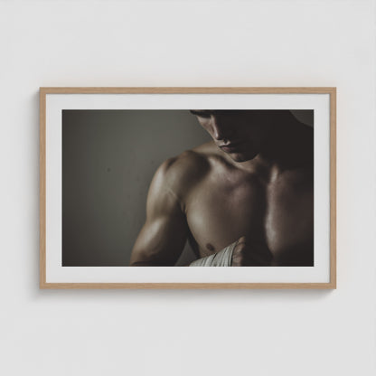 Fighter 36x24 Natural Landscape Box Frame