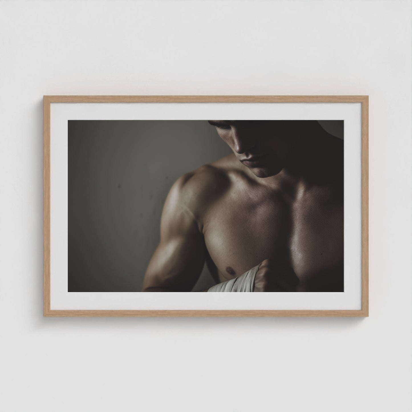 Fighter 36x24 Natural Landscape Box Frame