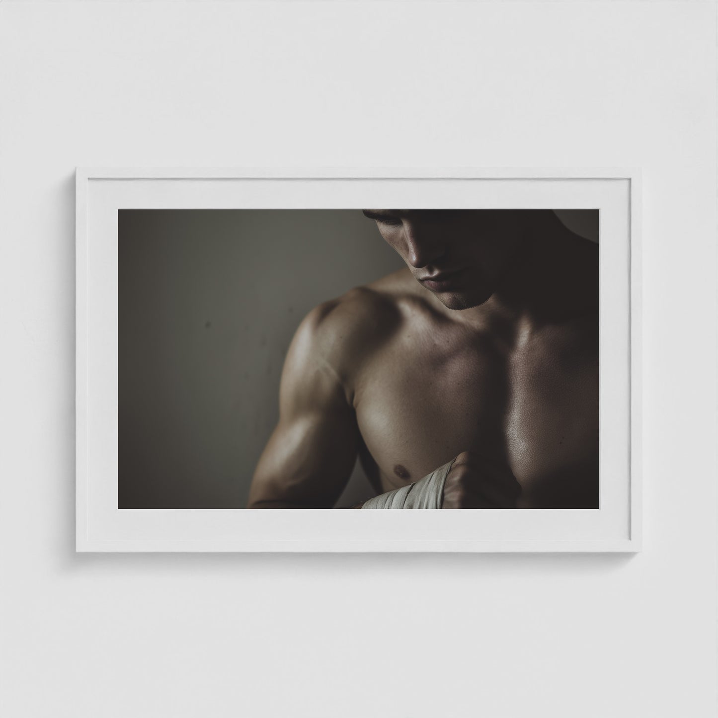 Fighter 36x24 White Landscape Box Frame