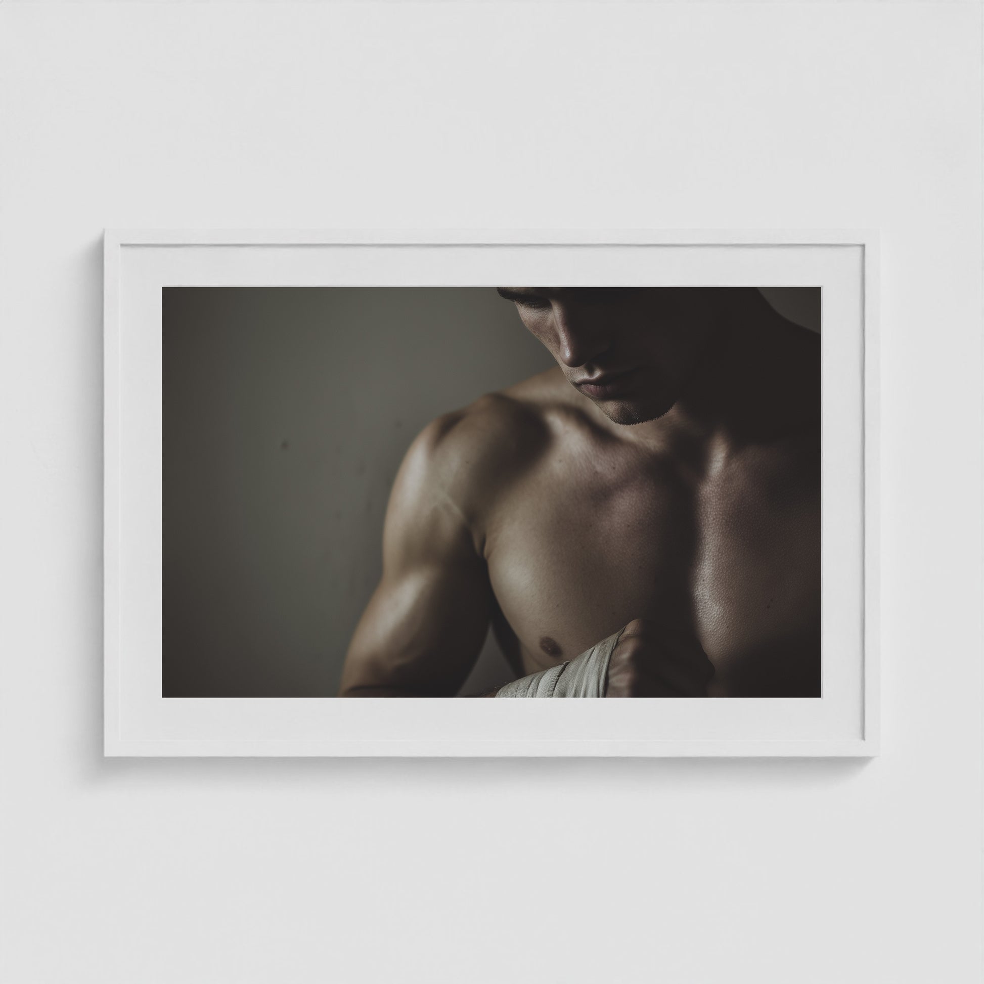 Fighter 36x24 White Landscape Box Frame