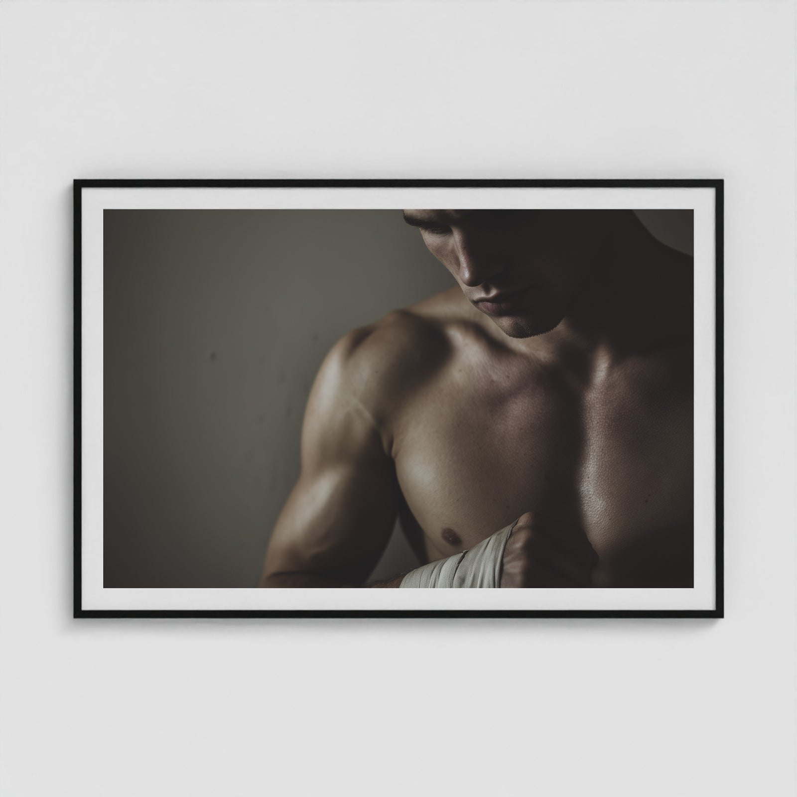 Fighter 60x40 Black Landscape Box Frame