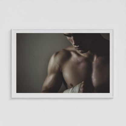 Fighter 60x40 White Landscape Box Frame