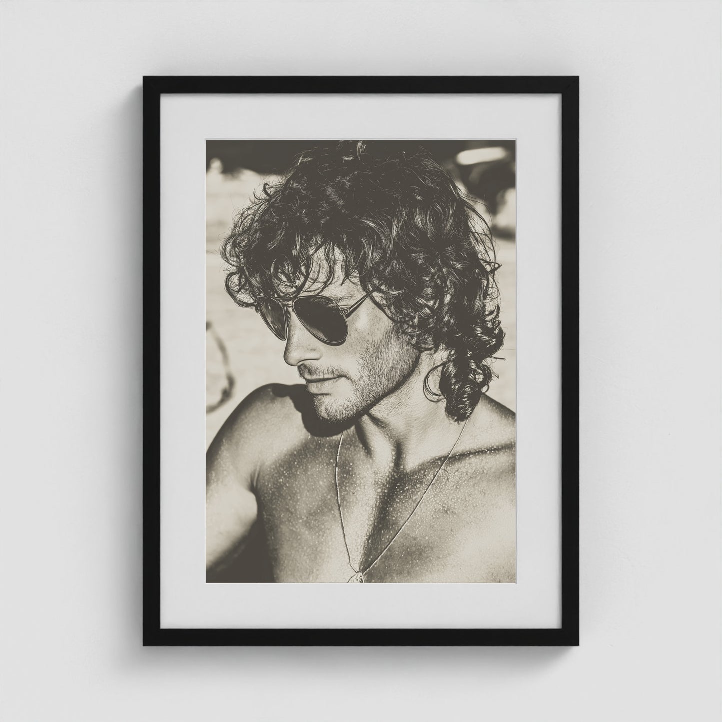 Fire Island Vintage - No. 1 18x24 Black Portrait Box Frame