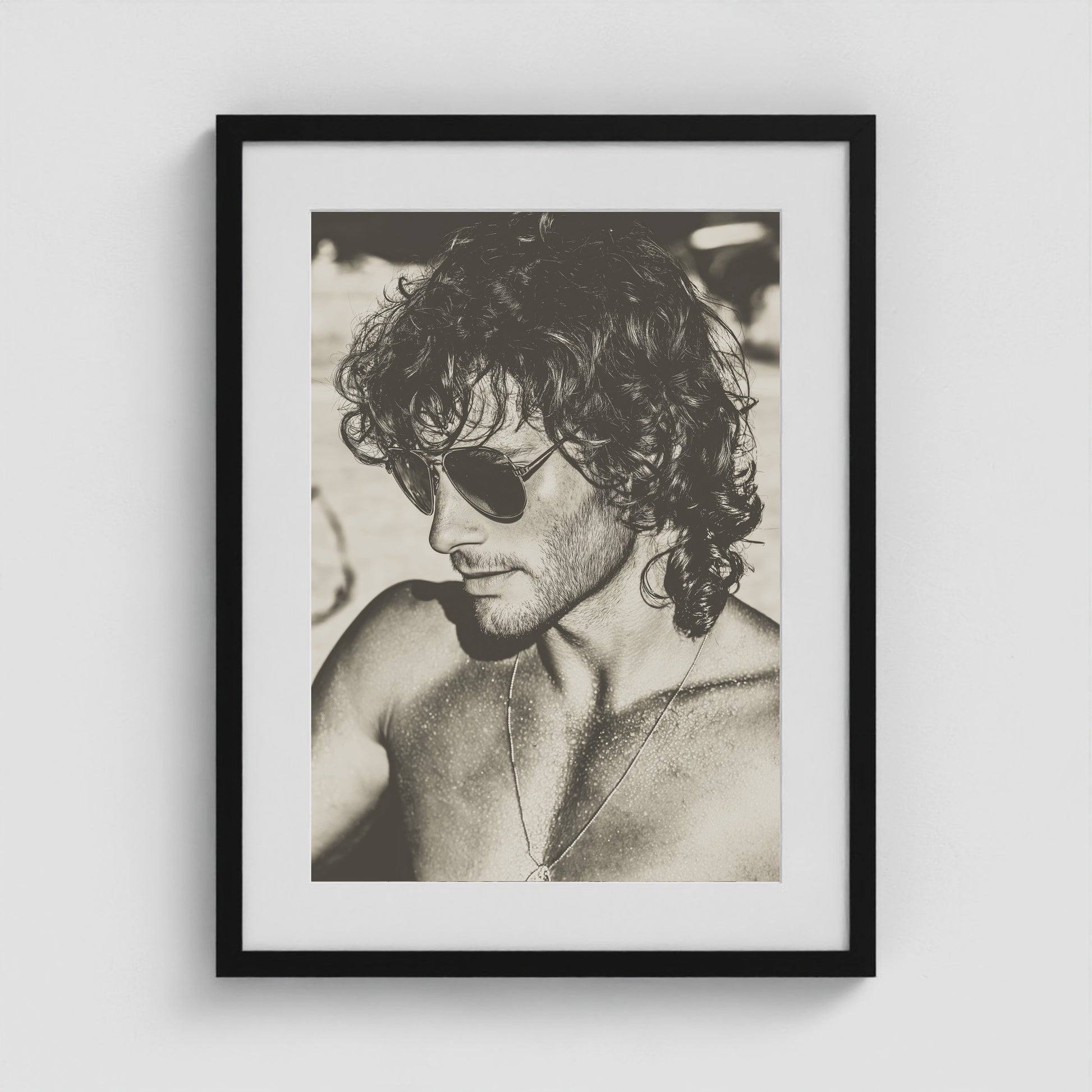 Fire Island Vintage - No. 1 18x24 Black Portrait Box Frame