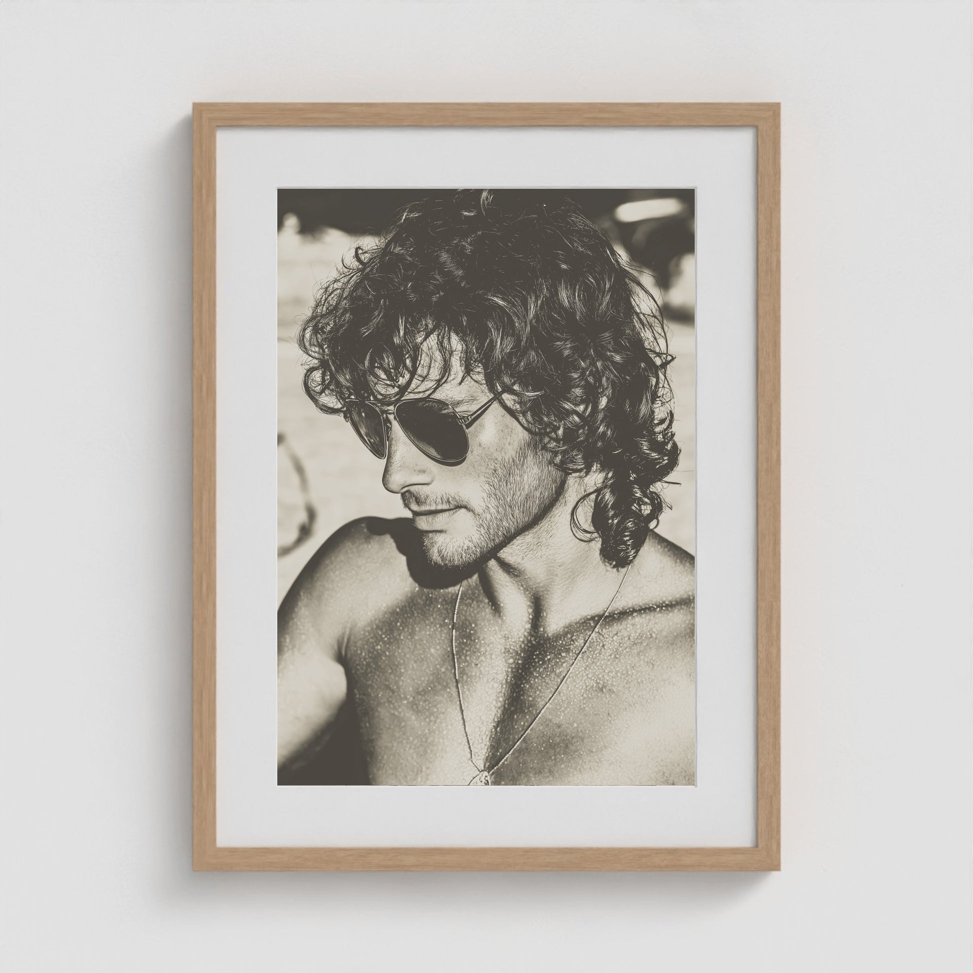 Fire Island Vintage - No. 1 18x24 Natural Portrait Box Frame