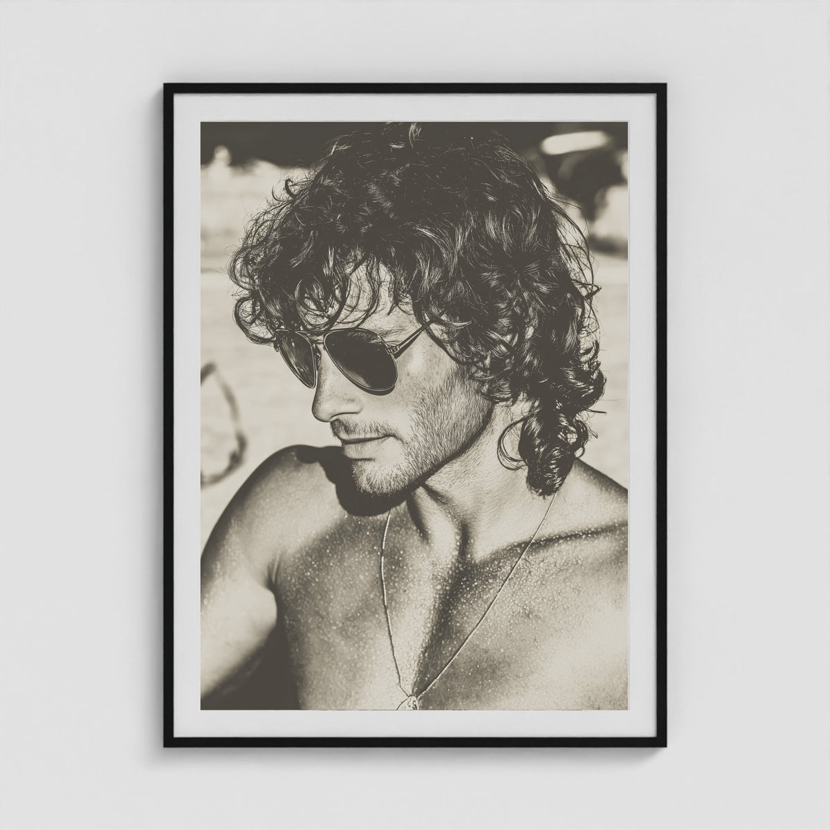 Fire Island Vintage - No. 1 36x48 Black Portrait Box Frame