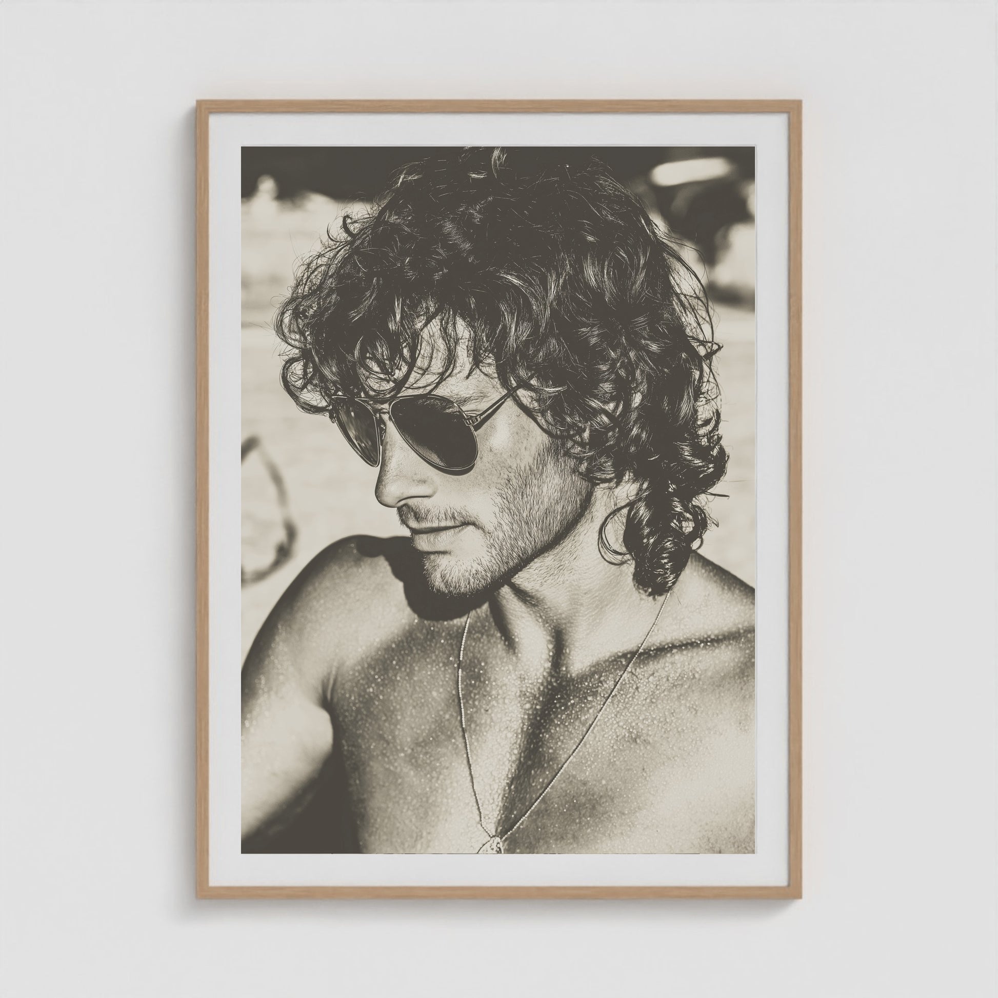 Fire Island Vintage - No. 1 36x48 Natural Portrait Box Frame