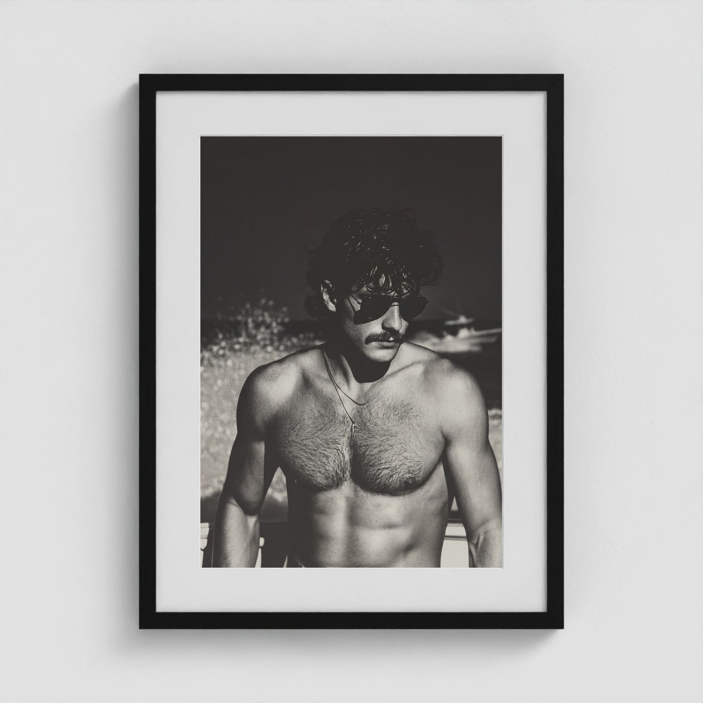 Fire Island Vintage - No. 7 18x24 Black Portrait Box Frame