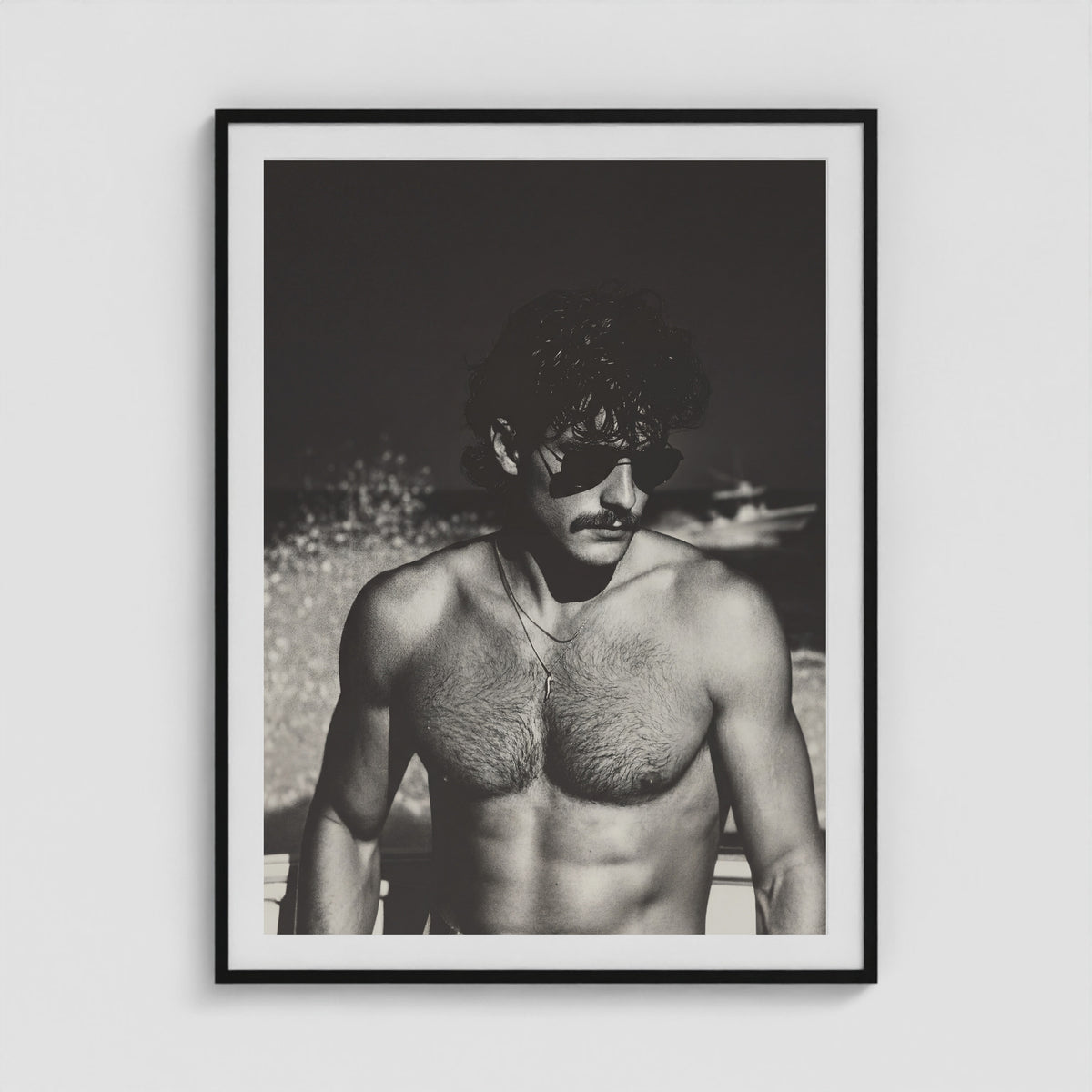 Fire Island Vintage - No. 7 36x48 Black Portrait Box Frame