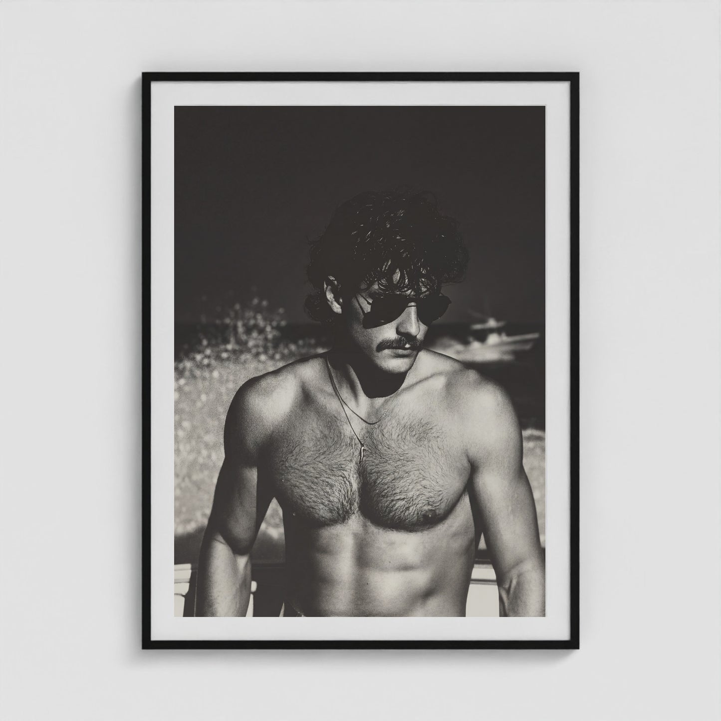 Fire Island Vintage - No. 7 36x48 Black Portrait Box Frame