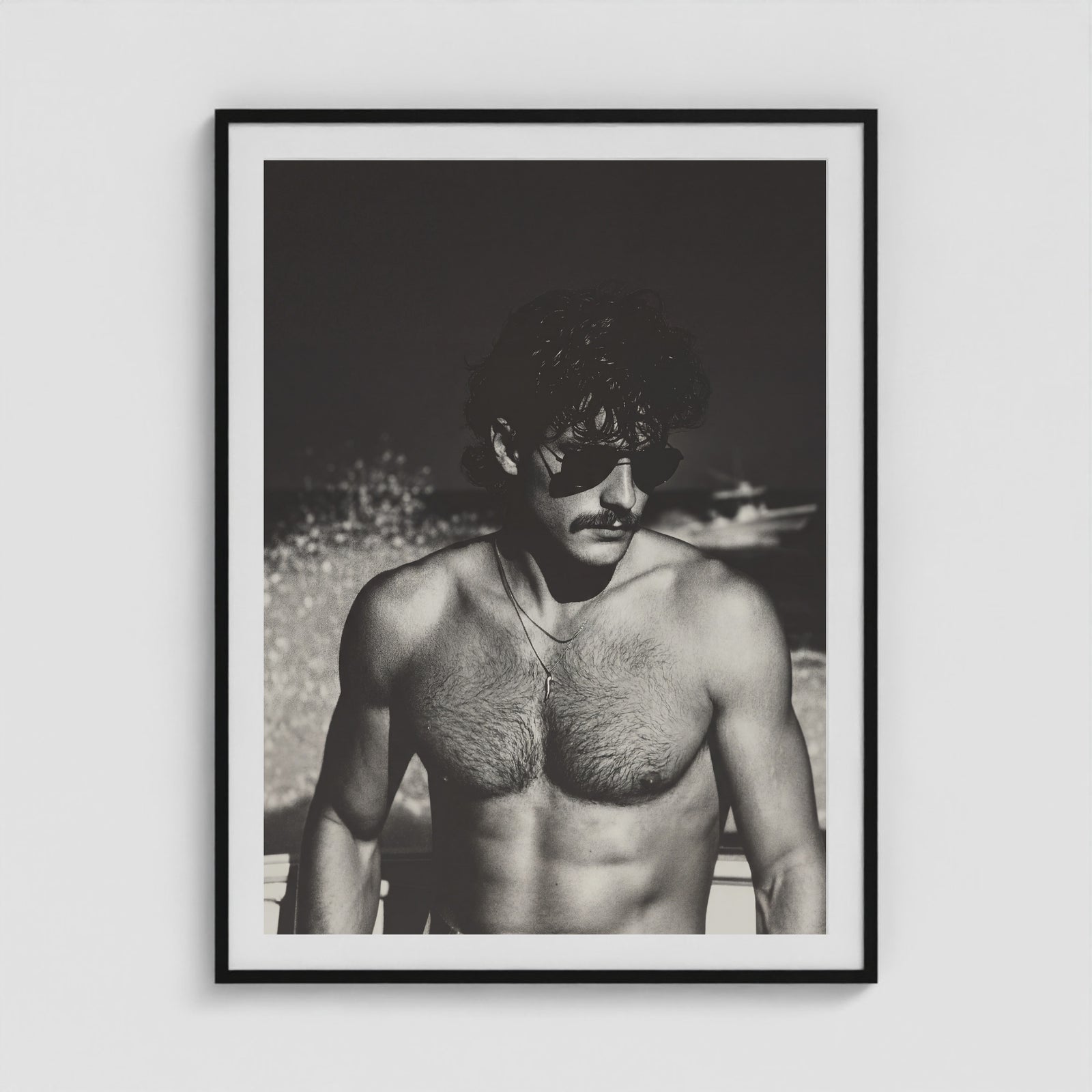 Fire Island Vintage - No. 7 36x48 Black Portrait Box Frame