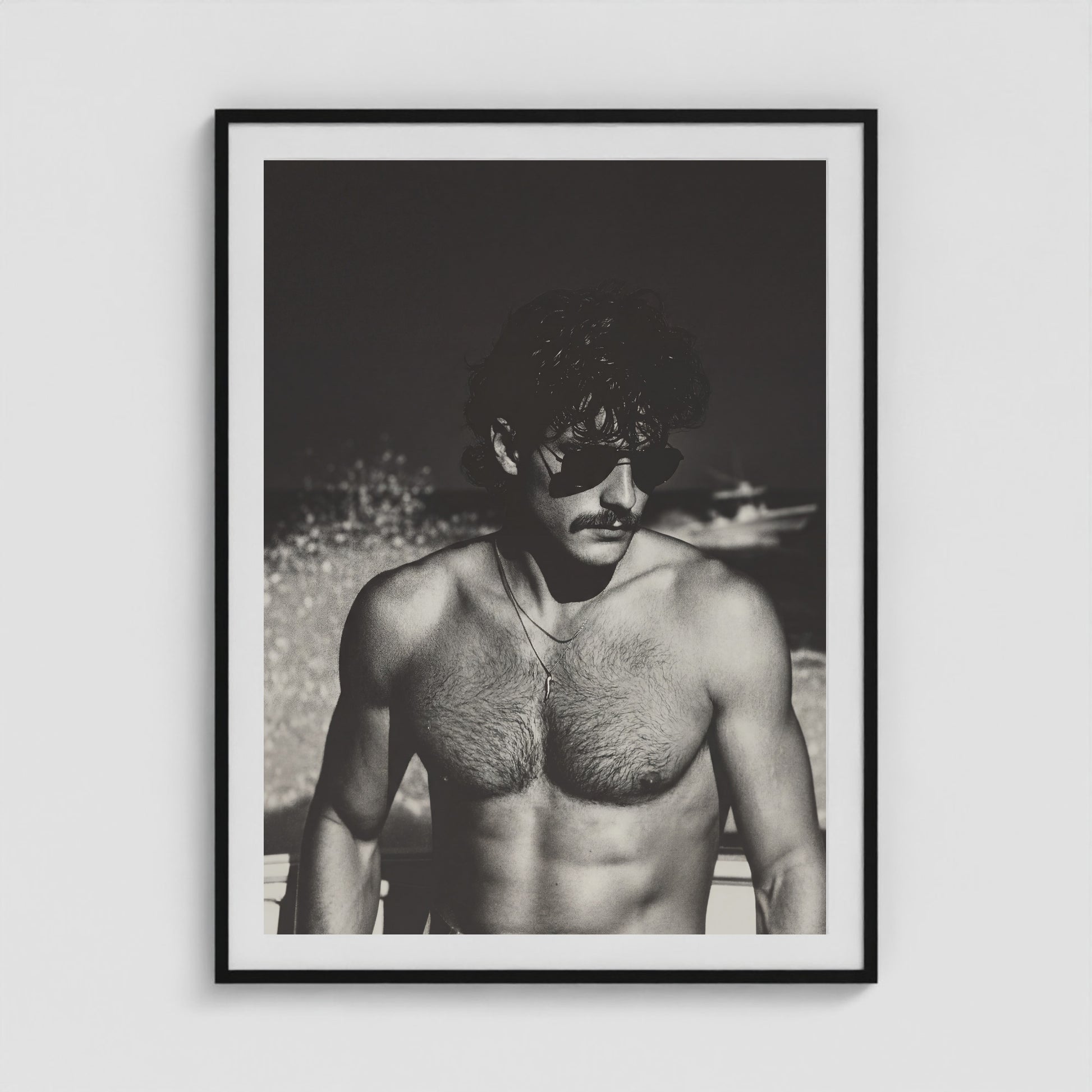 Fire Island Vintage - No. 7 36x48 Black Portrait Box Frame