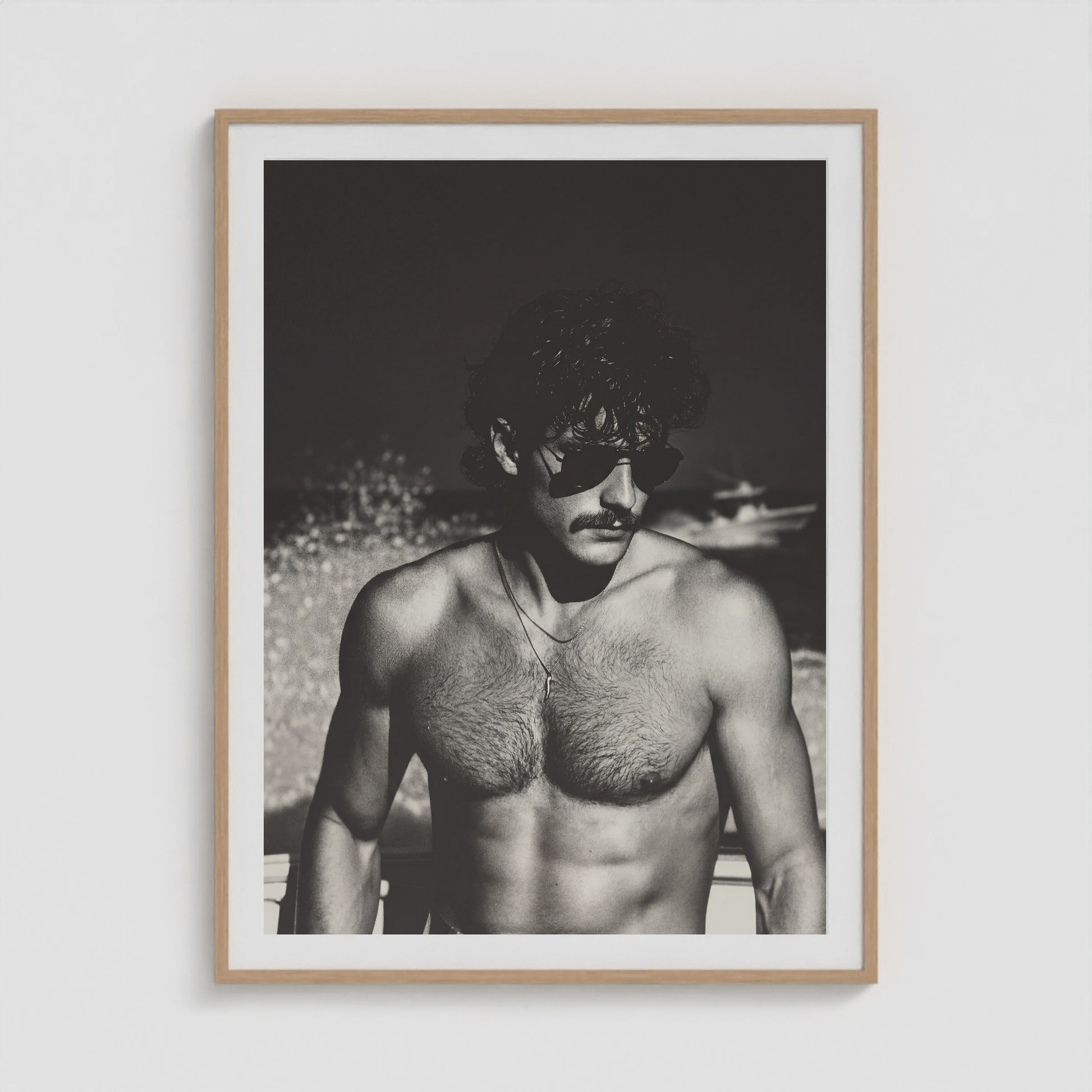 Fire Island Vintage - No. 7 36x48 Natural Portrait Box Frame