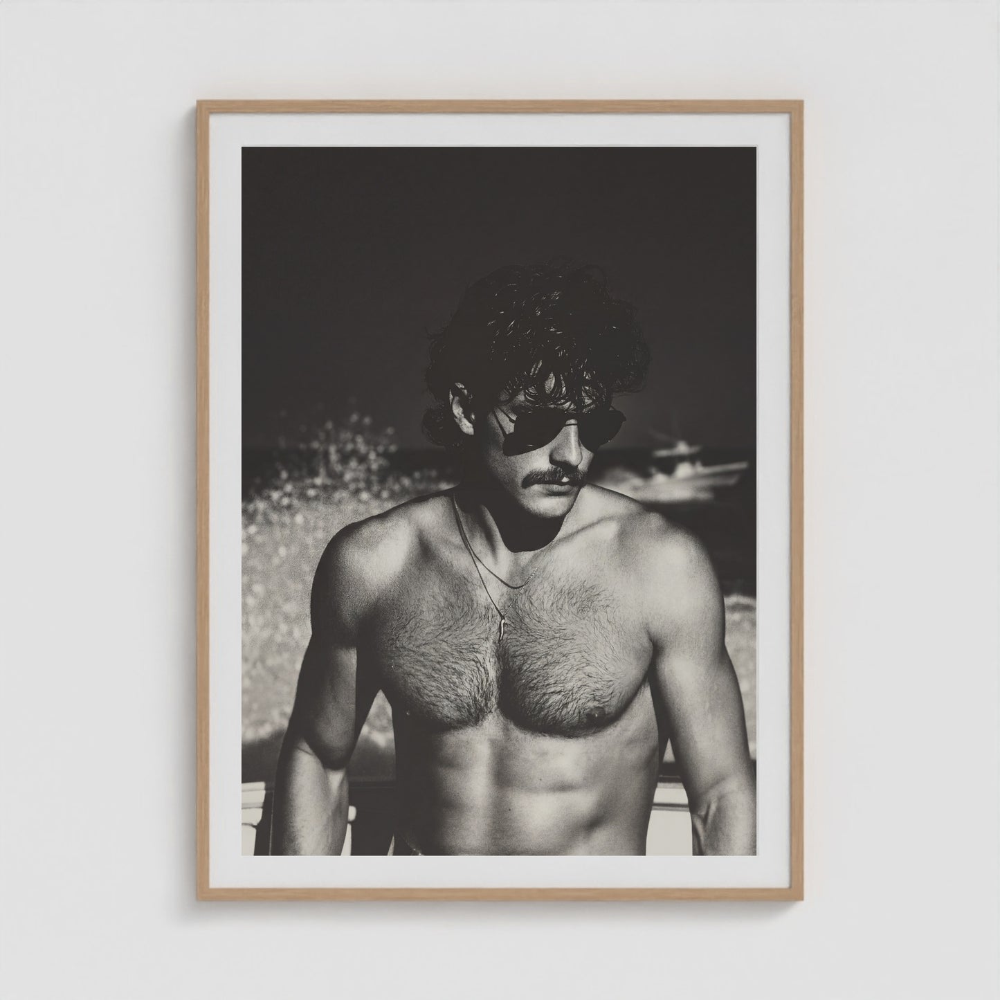 Fire Island Vintage - No. 7 36x48 Natural Portrait Box Frame